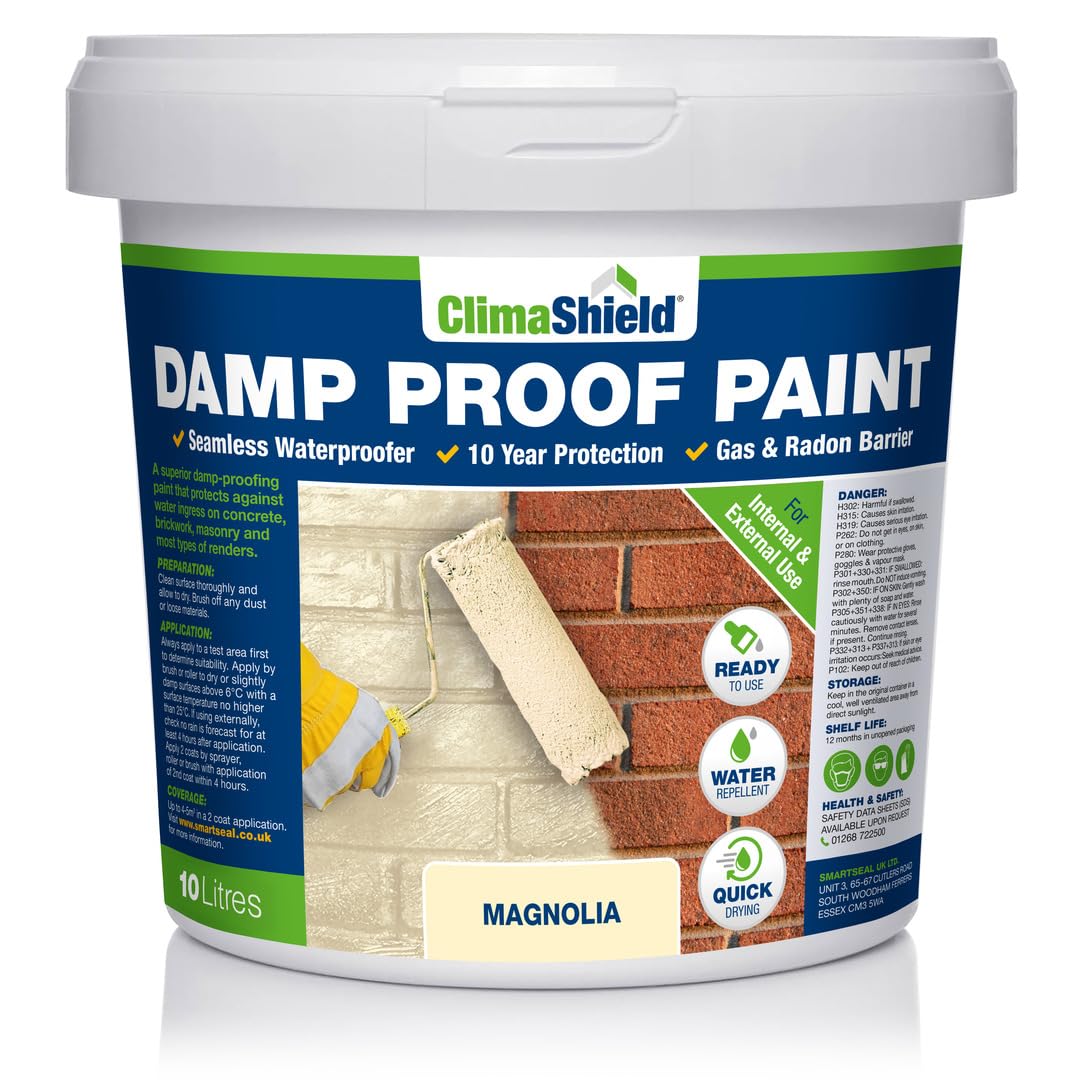 Smartseal Damp Proof Paint - Interior & Exterior Waterproofing - 10L