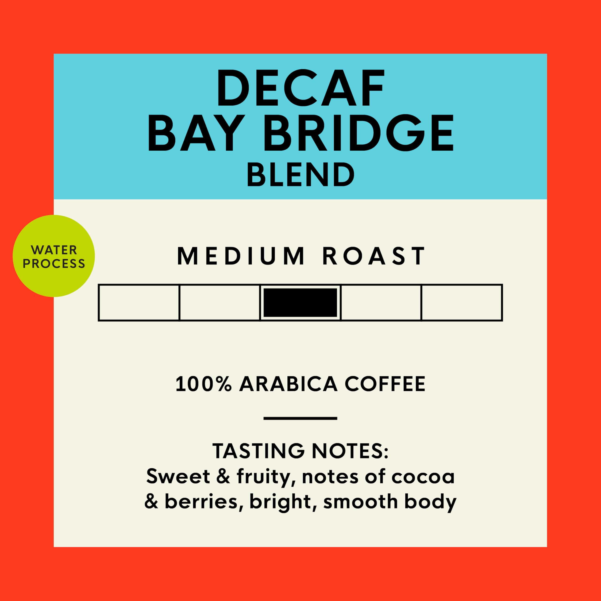 San Francisco Bay Caffè DECAF Bay Bridge Blend Caffè macinato, sacchetto da 28 once