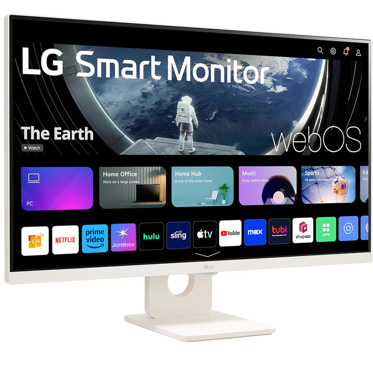 LG 27U511SA 68.58 cm (27 Inch) Full HD (1920x1080) IPS Smart Monitor with webOS, 100Hz, Wi-Fi, Bluetooth, Miracast, AirPlay2, Speakers, HDMI, USB-A, Slim Stand, 3-Side Virtually Borderless, (White) — Amazon image 14