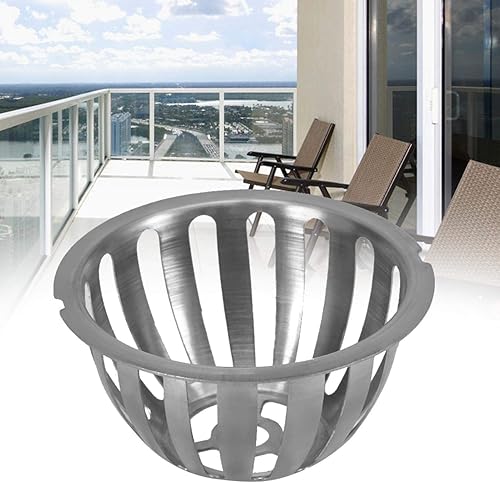 Miniatura 3 de 2 piezas de acero inoxidable de forma redonda antibloqueo de drenaje de piso de drenaje de techo cúpula de techo cubierta de drenaje para jardín