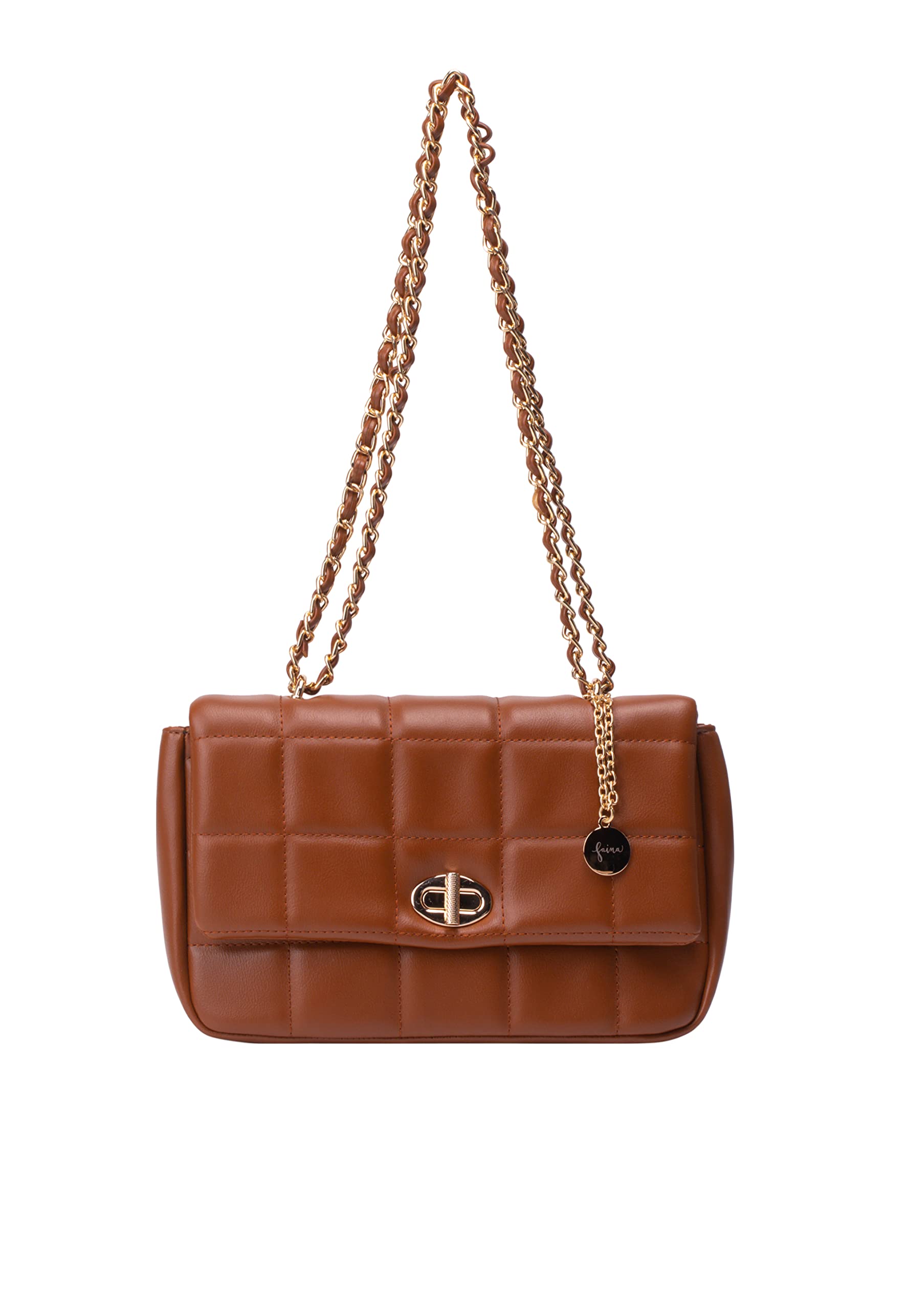 faina Women's Handbag Small Pocket, Camel, OneSize