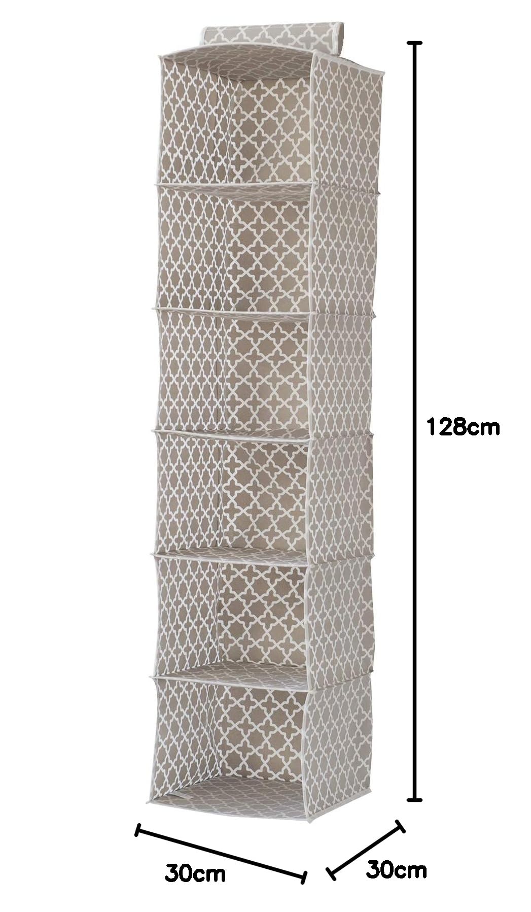 Compactor Home Portascarpe, Microfibra, Taupe/White, 30 x 30 x 128 cm