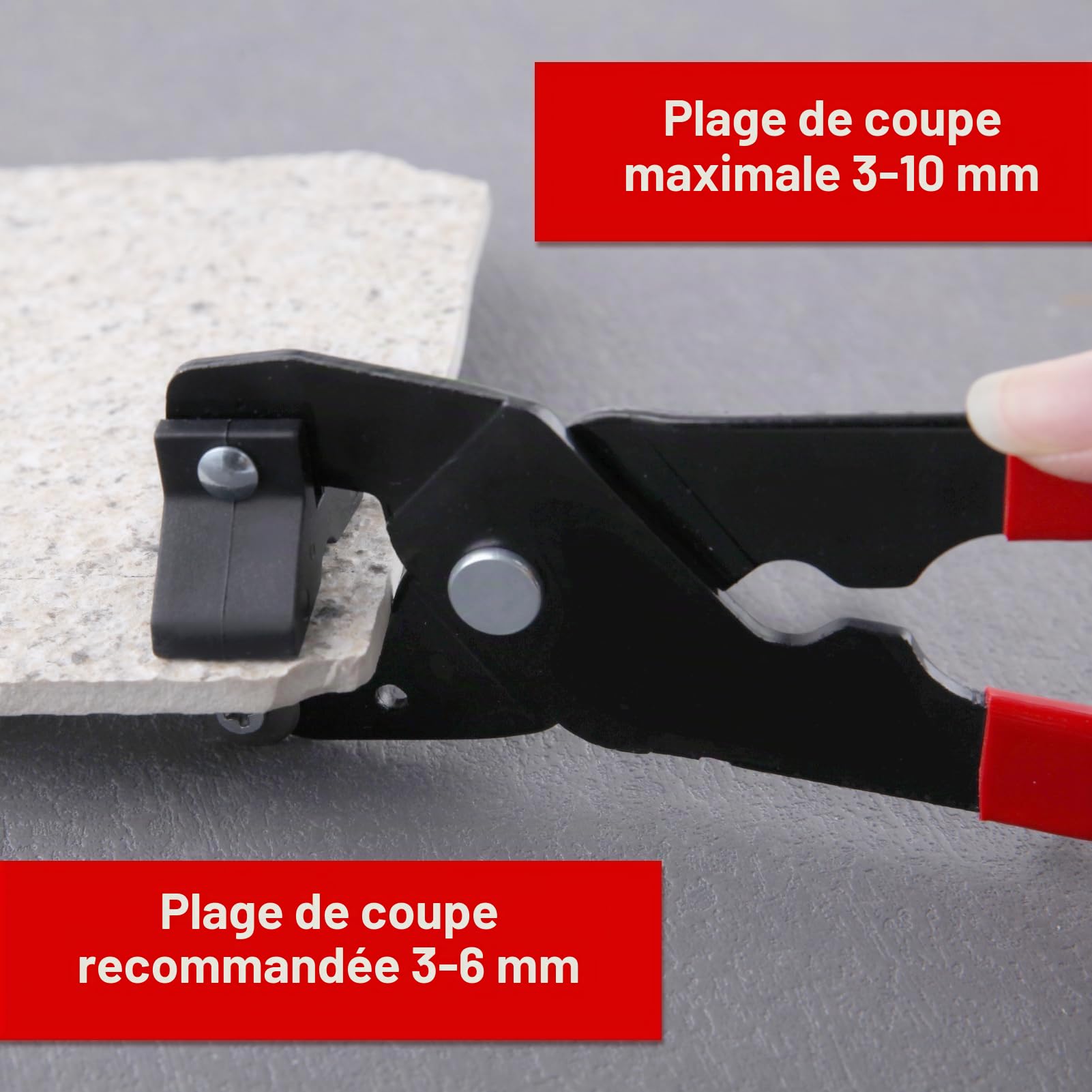 LEONTOOL Mosaic Nippers Outil de coupe de carreaux Pince à carreaux robuste avec roue de pointage de barre de brise-roche en plastique solide pour la coupe de la céramique de porcelaine