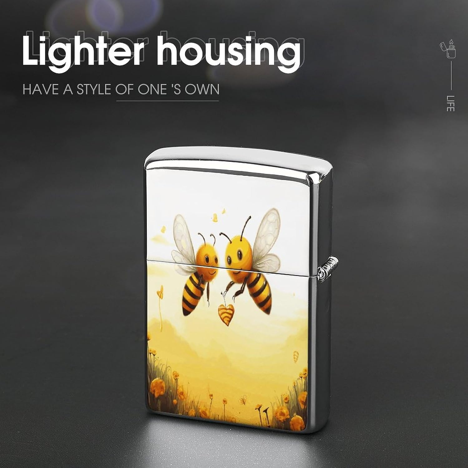Bee Love Honey Lighter Case Cover Lighter Shell