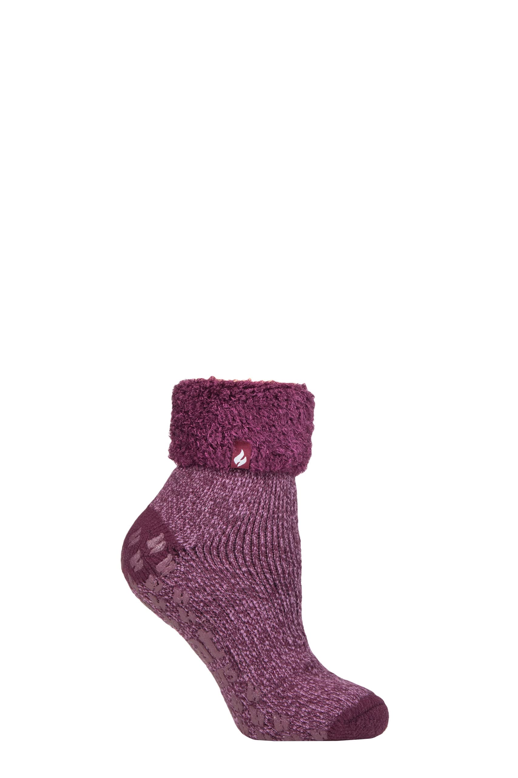 Ladies Original Queenstown Lounge Socks with Turnover Top - Rose