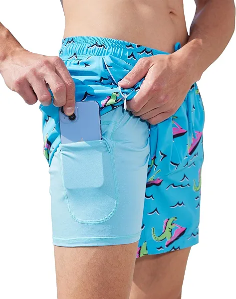 CoozySphere Swimming Trunks for Men 7 Inch Swim Shorts Quick Dry Compression Liners with Pockets Mens Swimsuits
