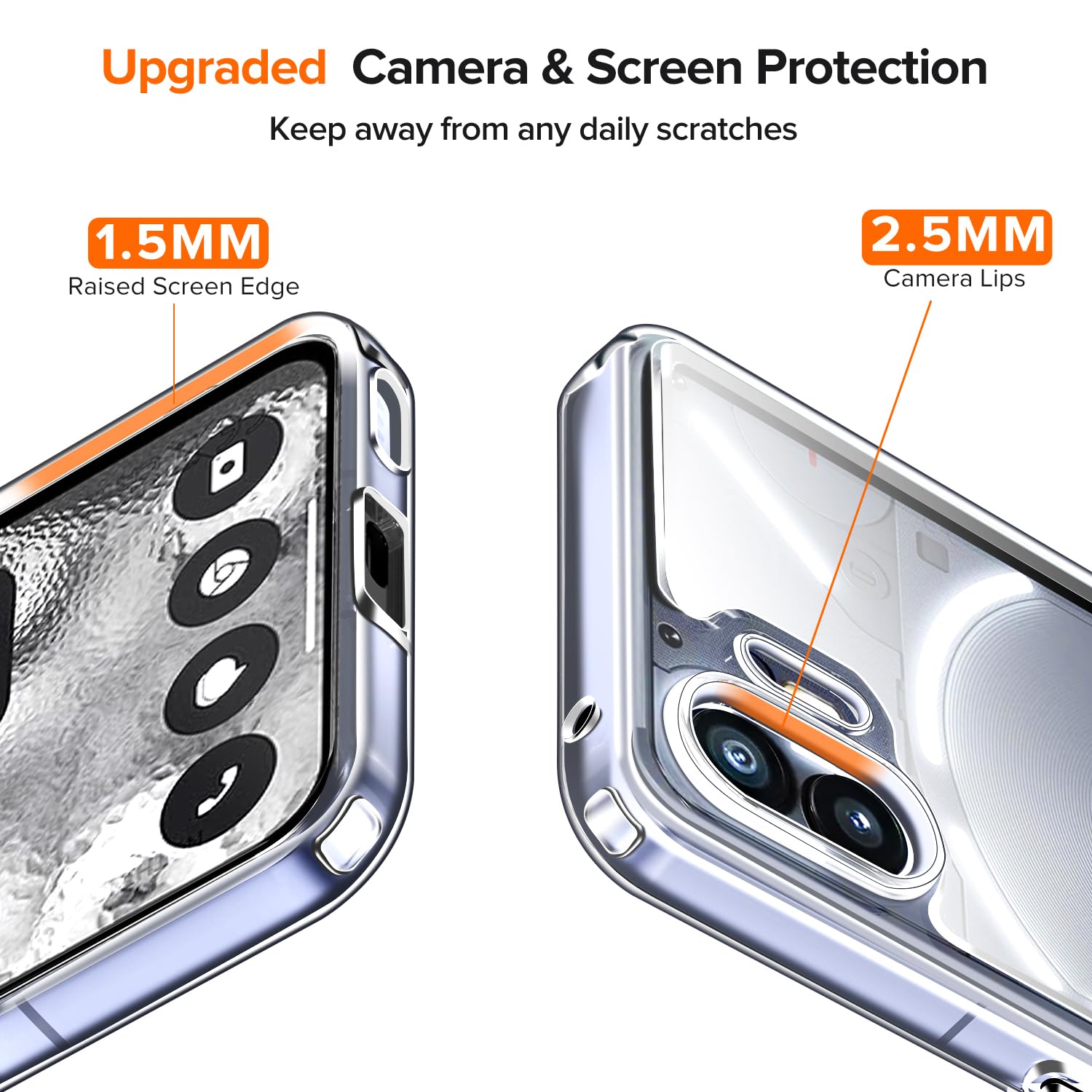 iVoler Cover per CMF Phone 2 Pro 5G, Custodia Antiurto Anti-Graffio Trasparente per Assorbimento Degli Urti con Paraurti in TPU Morbido, Sottile Morbida in Silicone TPU Case