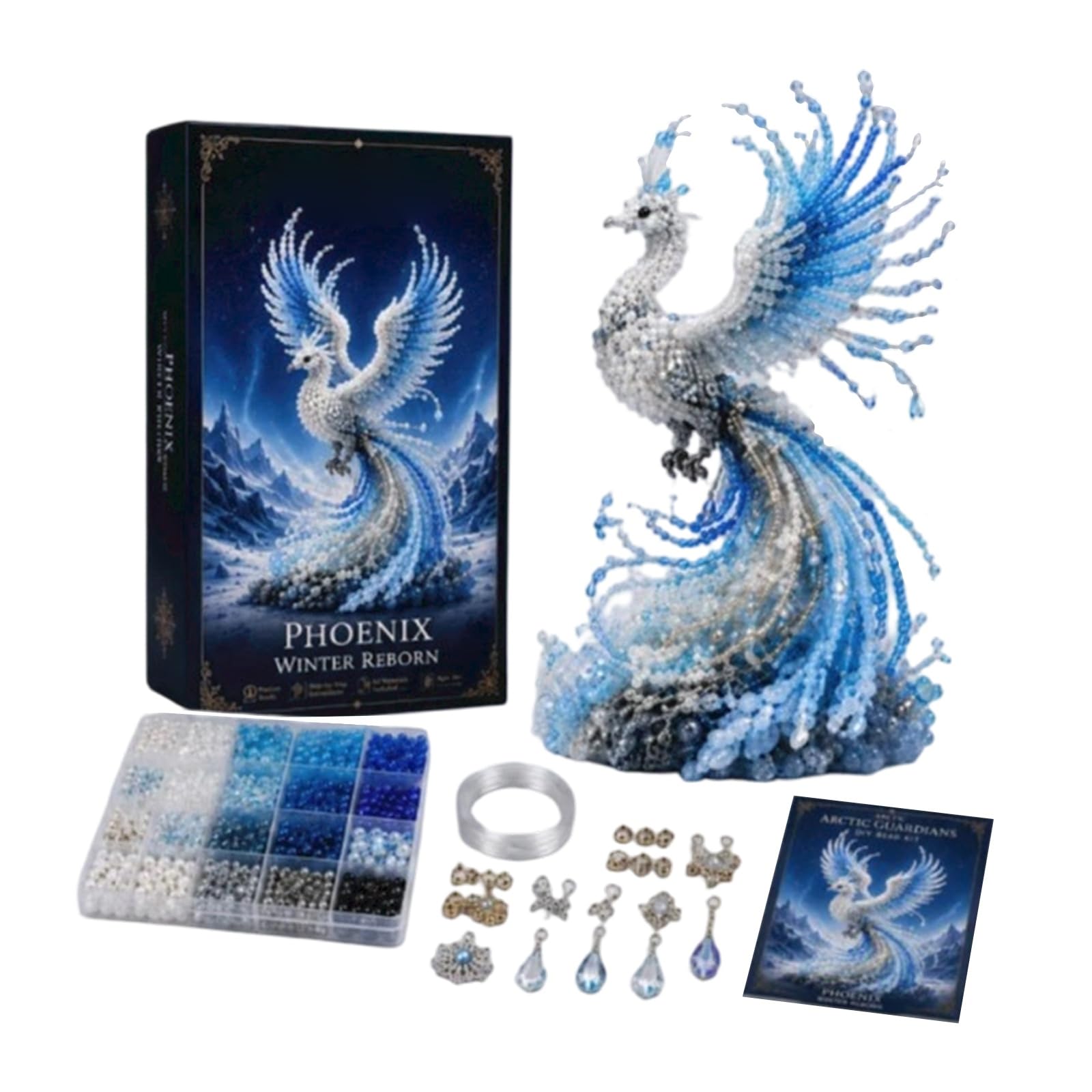 3D Beaded Animal Kit,Bizarre fantastical creatures bead set,Funny DIY Creative Adults Crafts Includes Beads Tools Instructions for Beginners