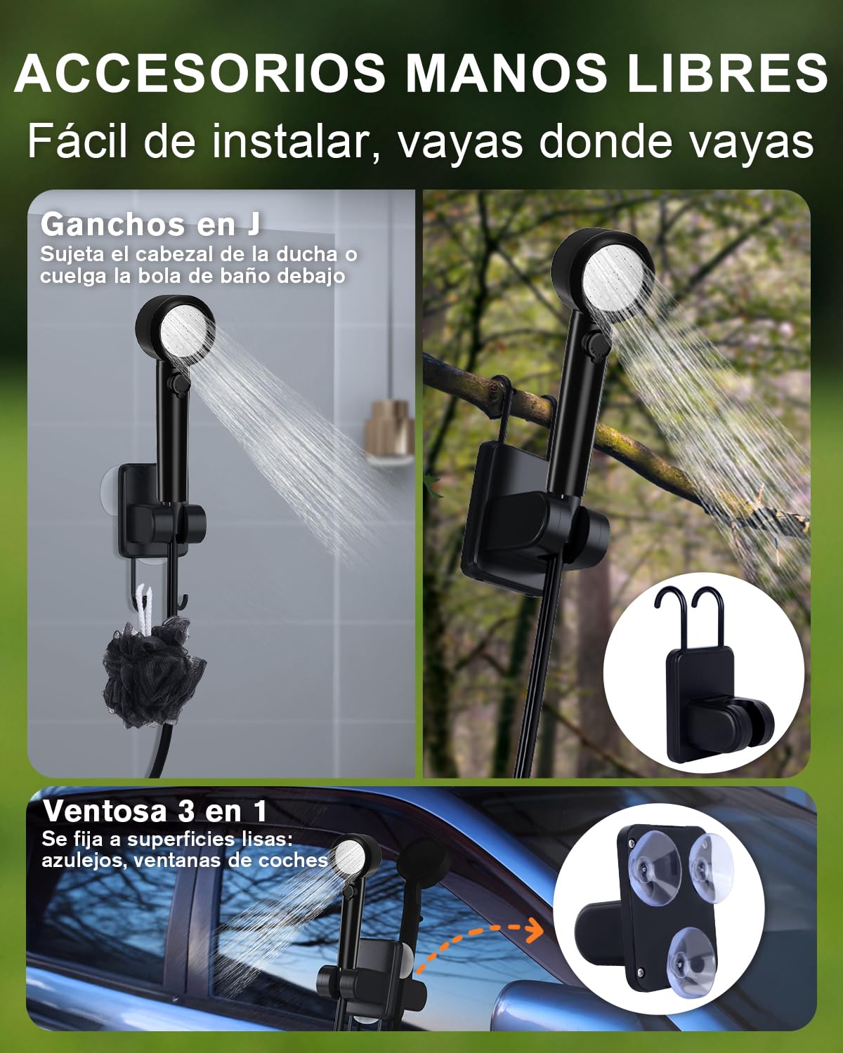 Spopal Ducha Portatil Camping, [13000mAh] [Pantalla Led] Bomba De Ducha Eléctrica y Cubo Plegable De 20L, Ajustable De 5 Velocidades, para Senderismo Al Aire Libre, Limpieza De Jardines Y Mascotas