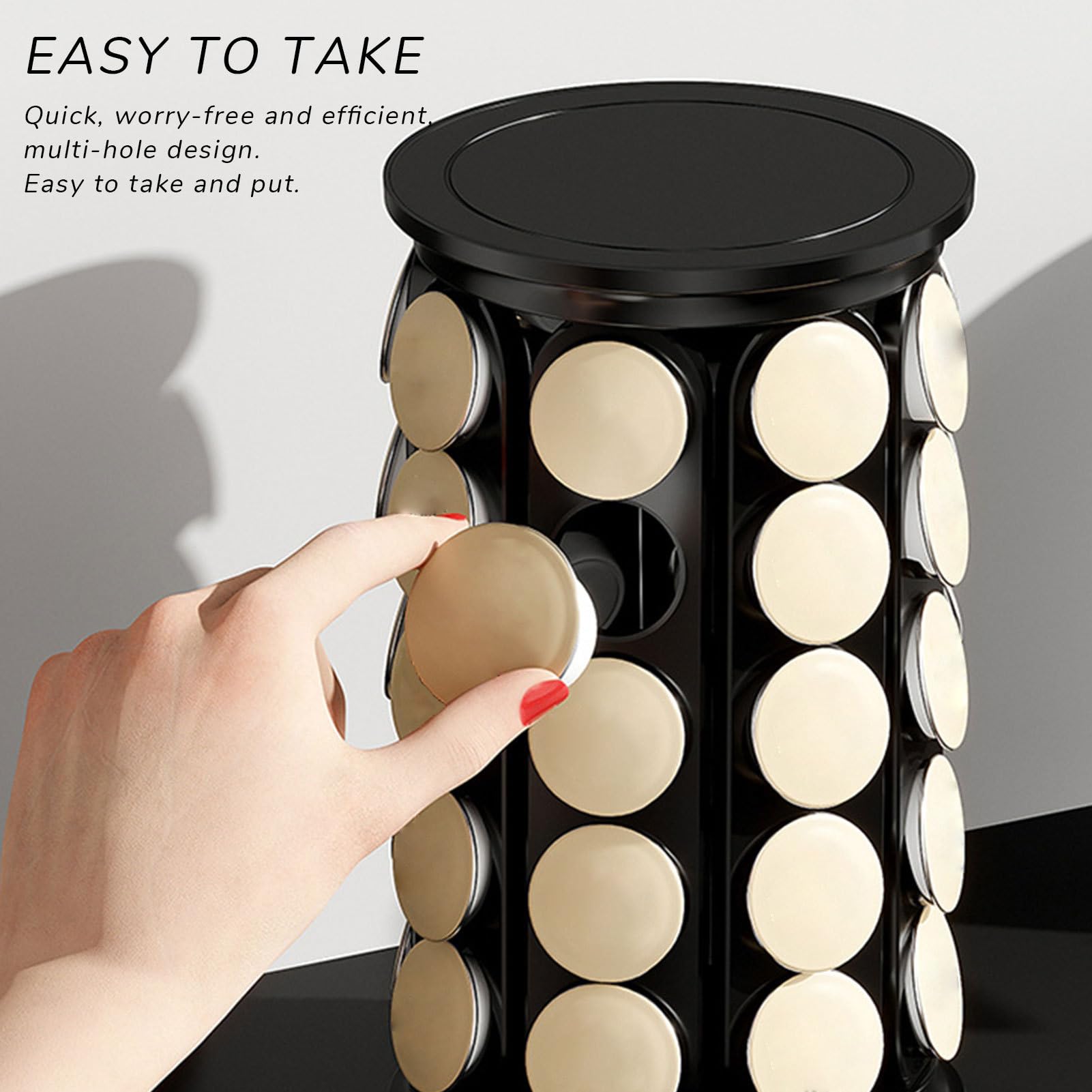 Organizador De Cápsulas De Café Organizador Rotativo 360° Bajo Armario