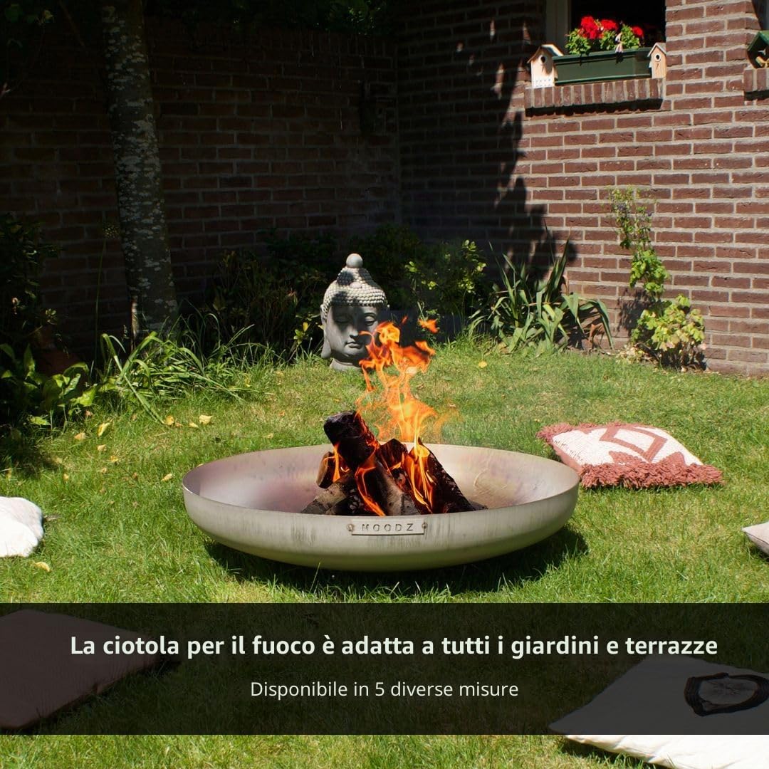 Braciere in acciaio inox - Braciere da giardino - Braciere e barilotto da esterno - Braciere in acciaio inox (Ø100 cm RVS)