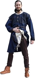 Battle-Merchant Calzas medievales para hombre, algodón, pantalones vikingos para carnaval, juego de rol | LARP, color marrón, talla XXL