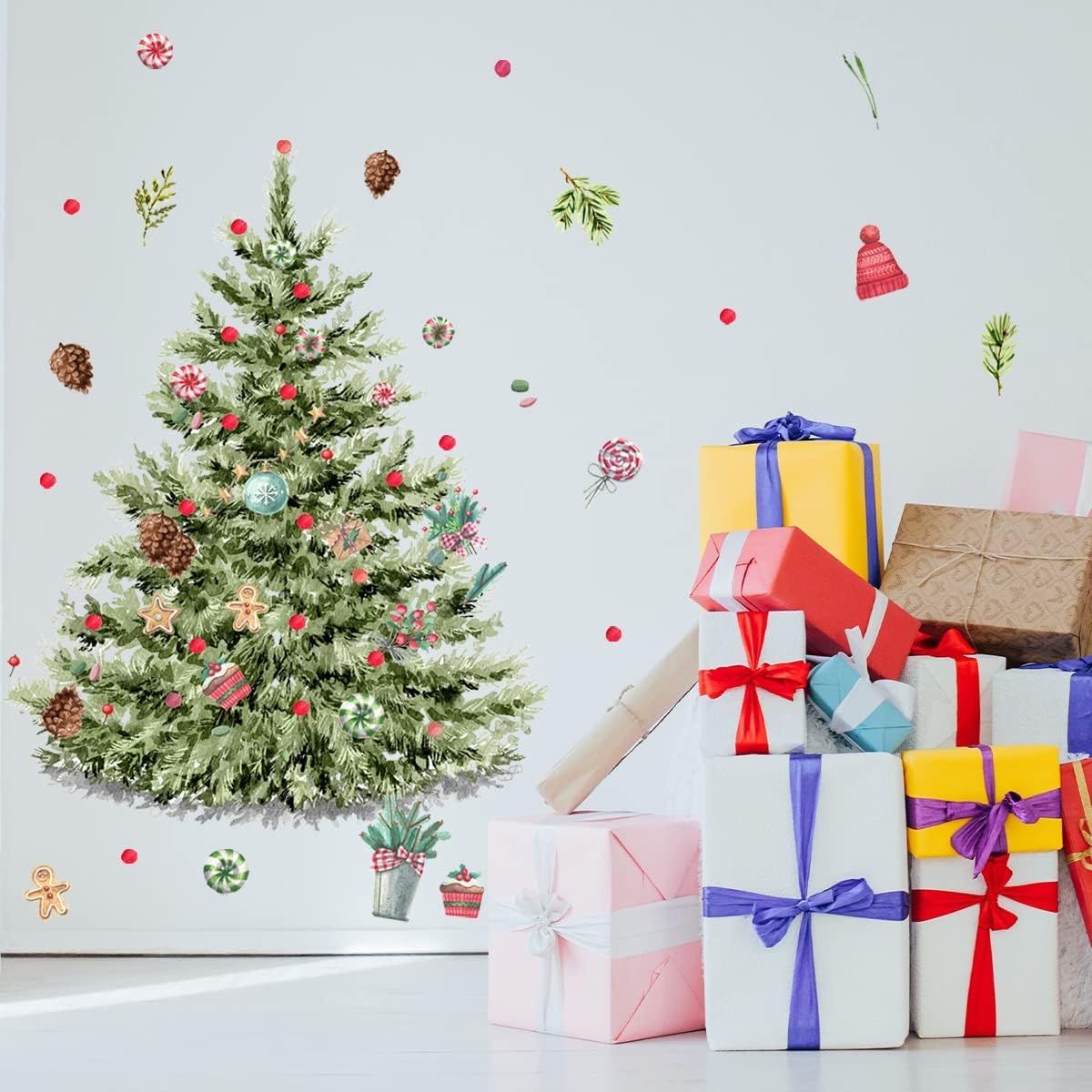 27.5x25.5 Inch Large Christmas Tree Wall Decals DIY