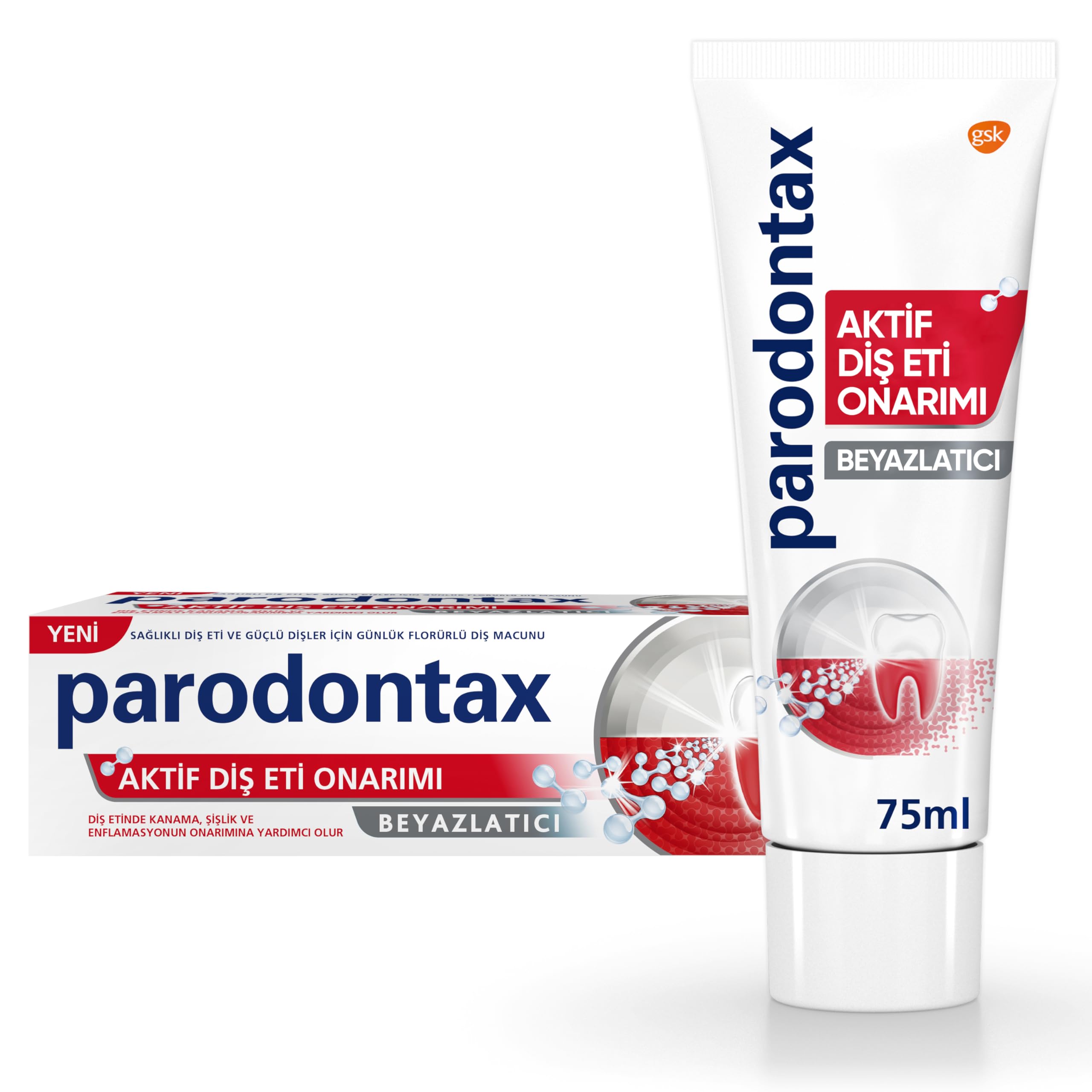 Parodontax Aktif Diş Eti Onarımı Beyazlatıcı Diş Macunu 75 ml