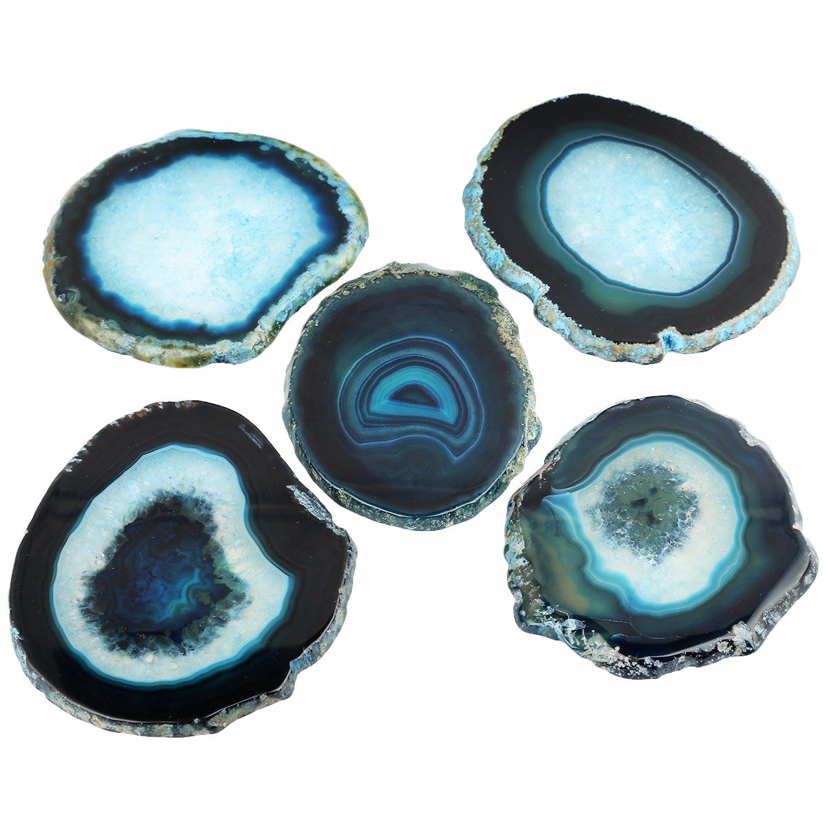 青瑪瑙 鑑賞石 台付 Amazon.com: rockcloud 瑪瑙片Geode Stones,卡片,不規則家居裝飾治療