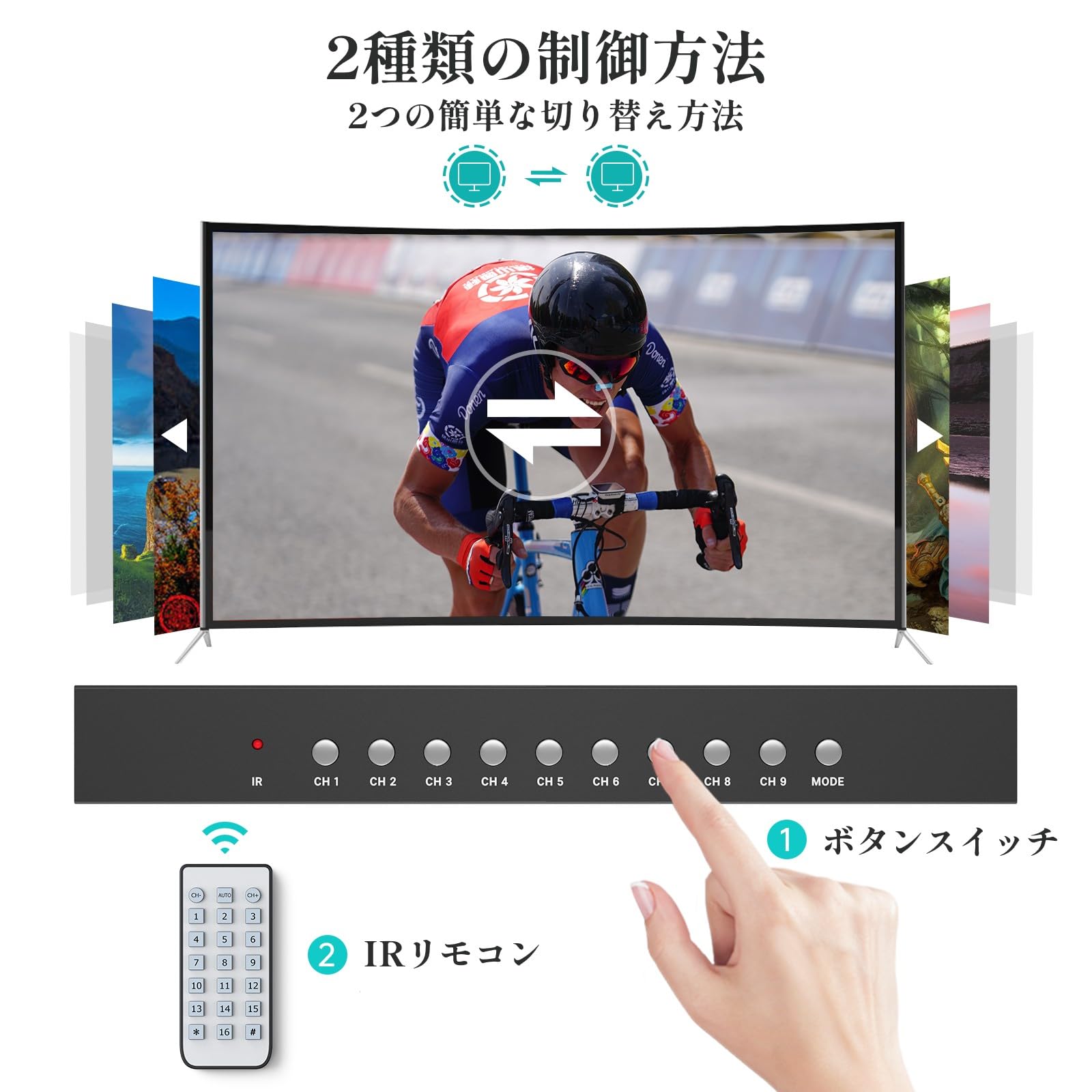 MT-VIKI HDMI 画面分割器 9入力1出力 マルチビューア スイッチ hdmi画面分割切替器 4K hdmi切替器 9x1 画面切り替え器 IRリモート付き、4 Amazon | MT-VIKI HDMI 画面分割器 9入力1出力 マルチビューア