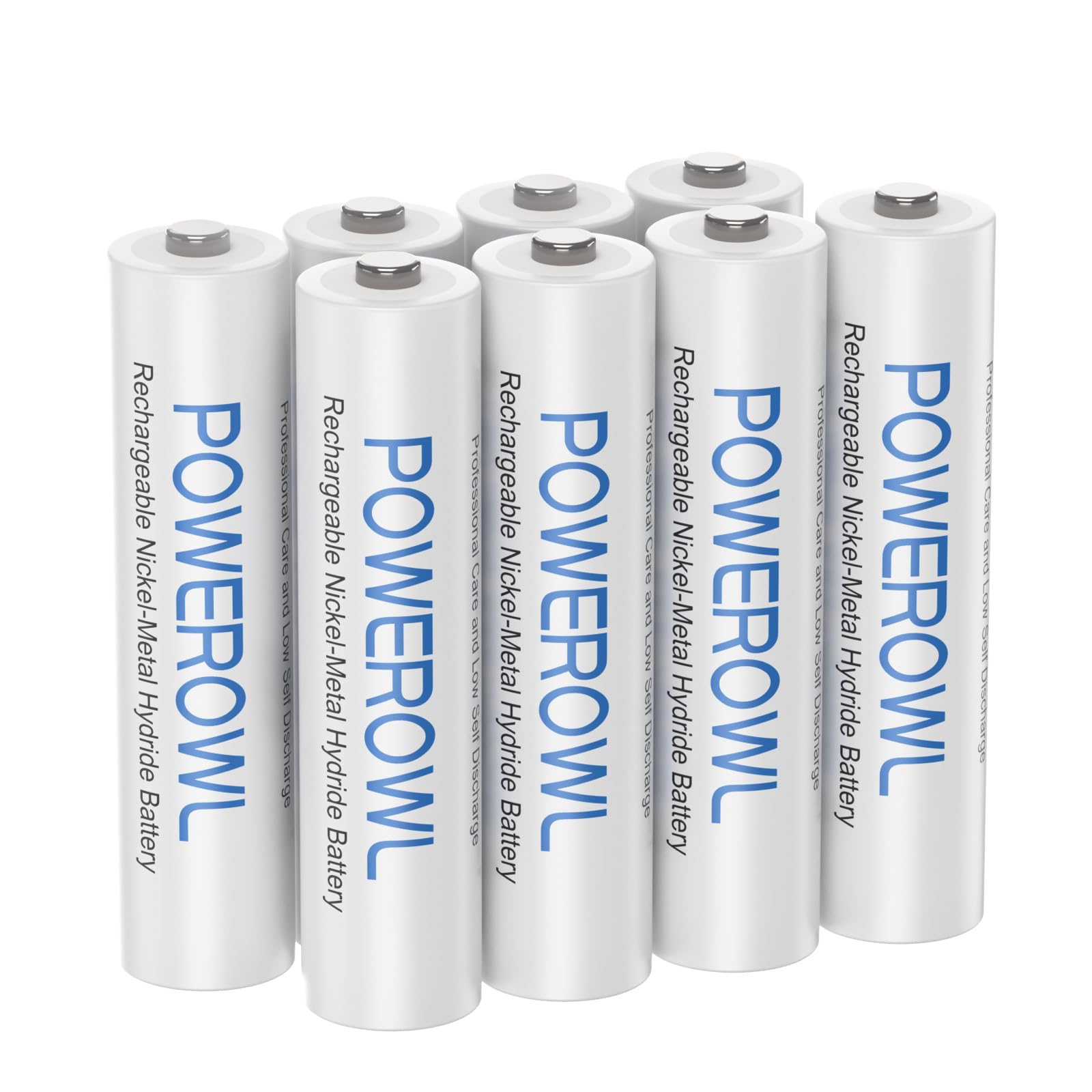 POWEROWL 単4形充電池、充電式単4形 ニッケル水素電池 1000mAh 高容量 1.2V 低自己放電 8個パック