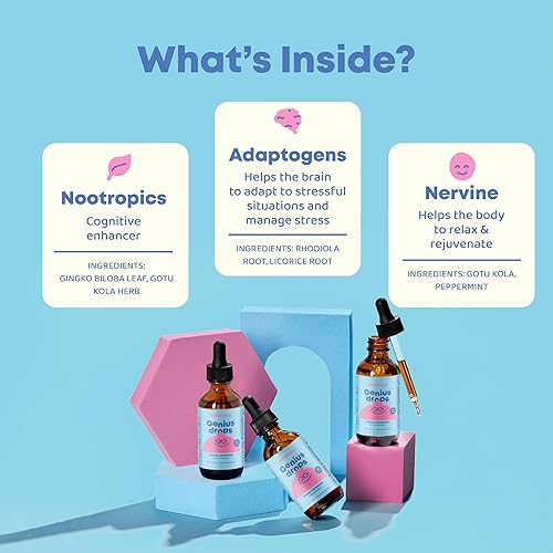 Miniatura 4 de JoySpring Genius Drops - Suplemento cerebral para niños y melatonina SleepBerry para niños con saúco, melatonina líquida para apoyar el sueño de los