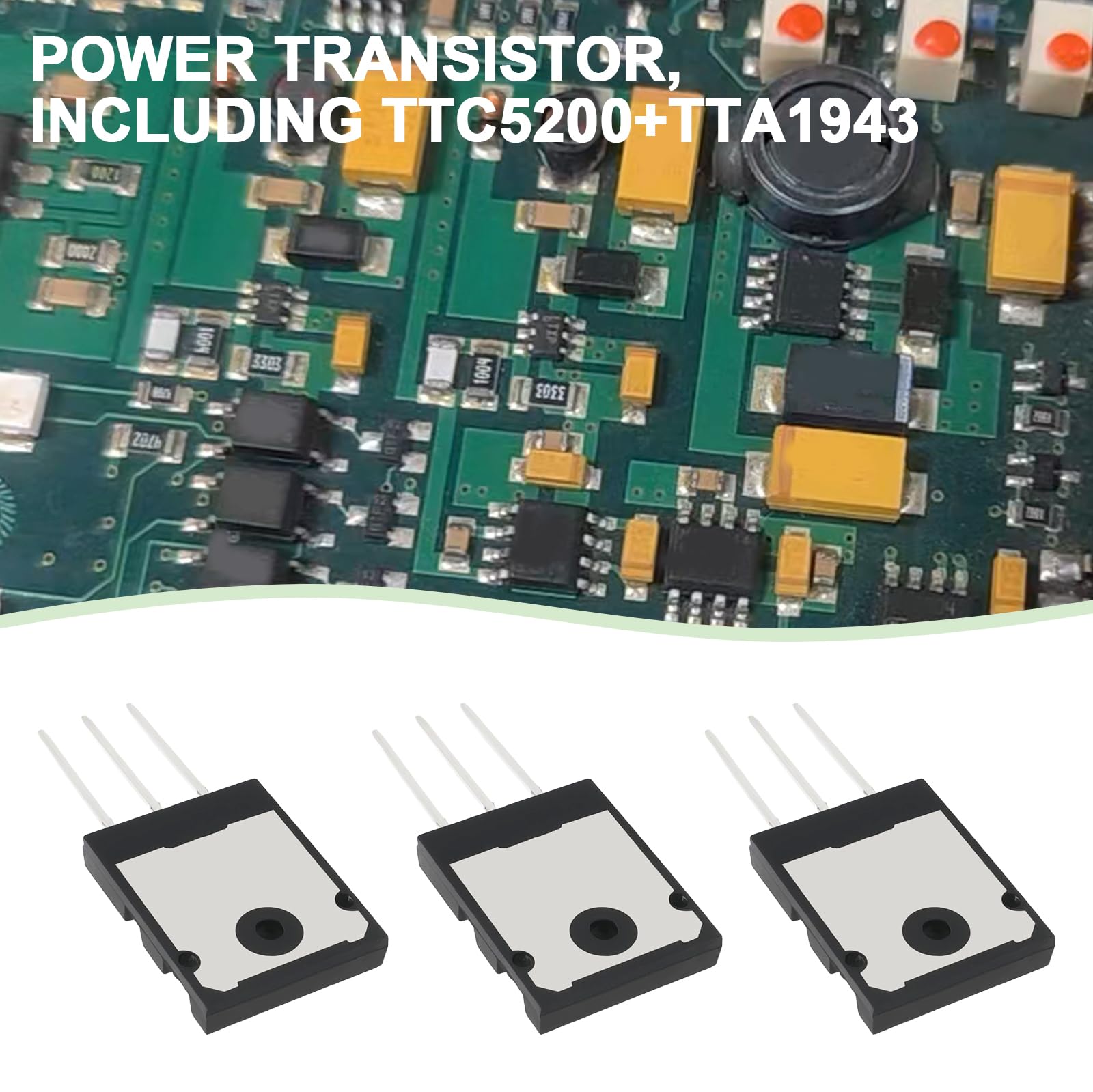 OTOTEC 6X Transistores de Potencia TTC5200 + TTA1943 (par Complementario) Compatible con Transistores de Potencia de Silicio Toshiba TO3P NPN PNP para Audio Control Industrial Y Automotriz
