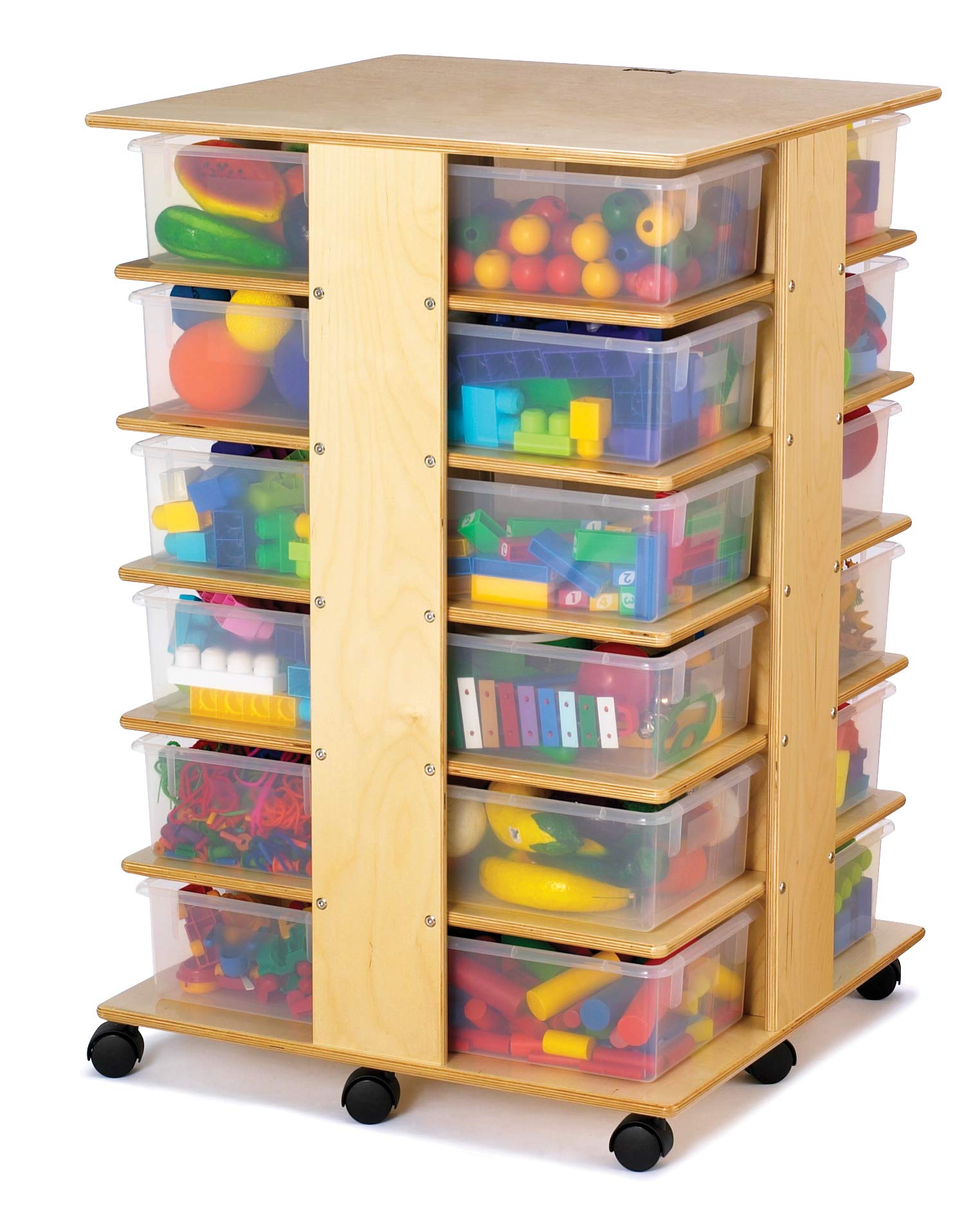 Jonti-Craft 03649JC 24 Tub Tower Without Bins, Yellow