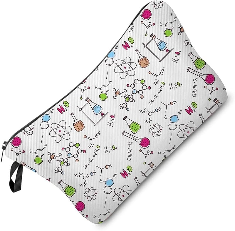 Livel lhood Necessaire de maquiagem com estampa de elementos químicos, 1 unidade