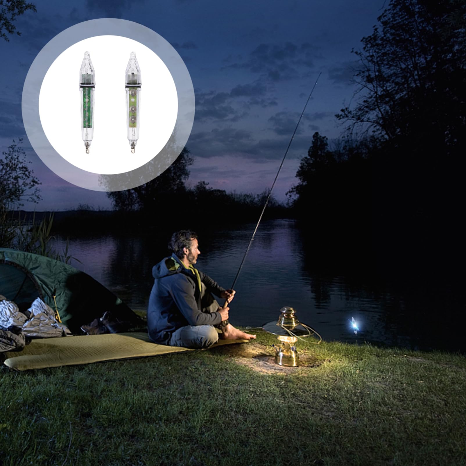 Didiseaon Lampada da Pesca Luci LED Subacquee Barche Serbatoio Acquario Esterno LED Luce Esca da Pesca Luce Oceanica Luce da Pesca Canne Sommergibili Palo Punta Sgombro Luminosa