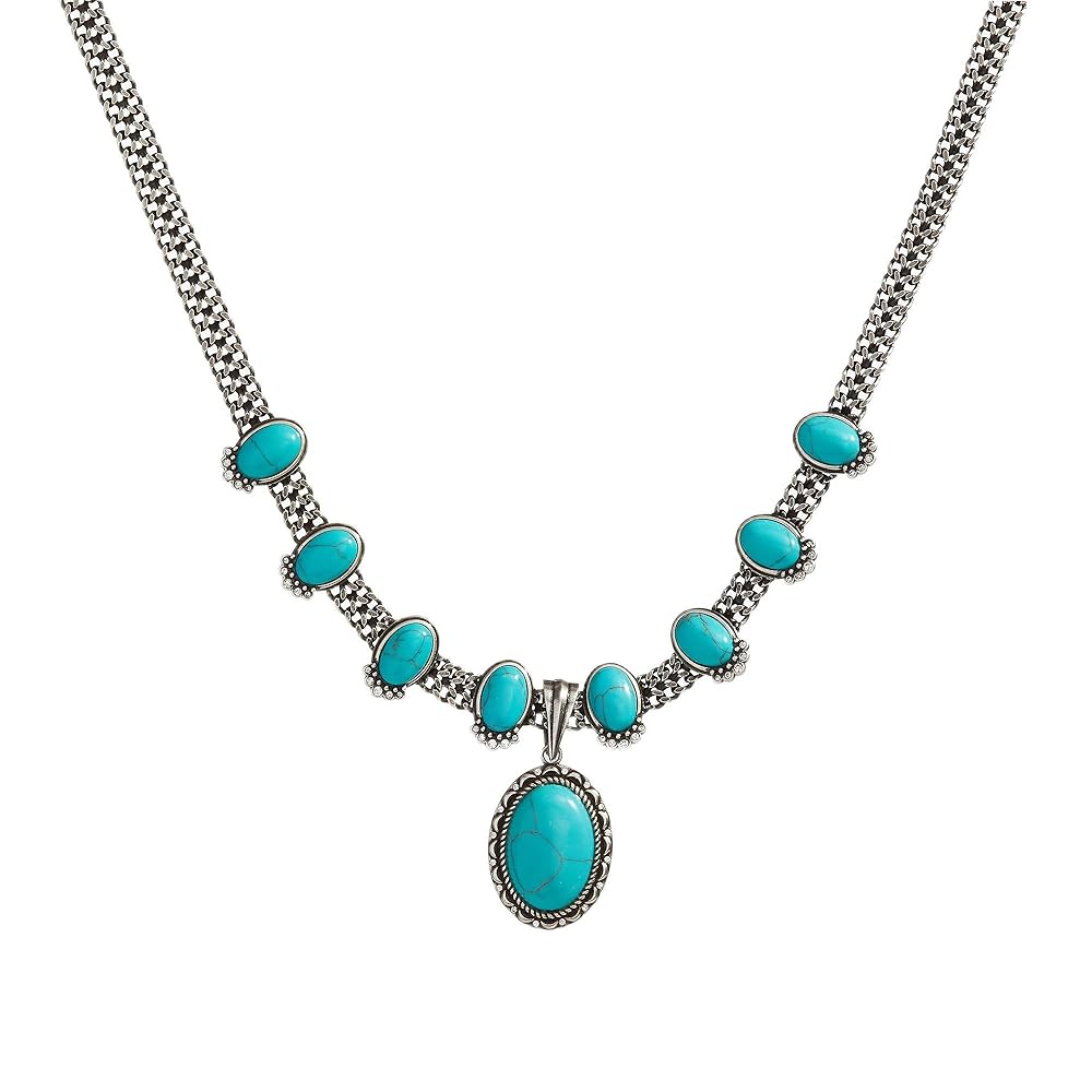 ネックレス・ペンダント Mixed Stone Statement Necklace Amazon.com: Alex and Ani Vintage Turquoise Statement