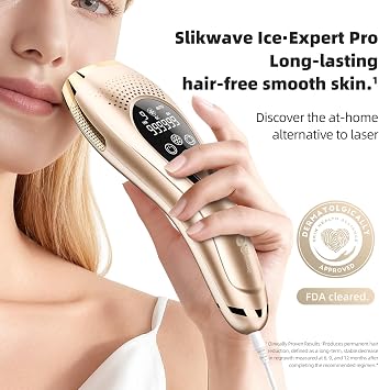 Laser Hair Removal IPL Device with 6°C Ice Cooling, At Home Hair Removal for Women & Men, 999,900 Flashes, 9 Energy Levels, Auto & Manual Modes for Face, Body & Bikini Line Rosegold