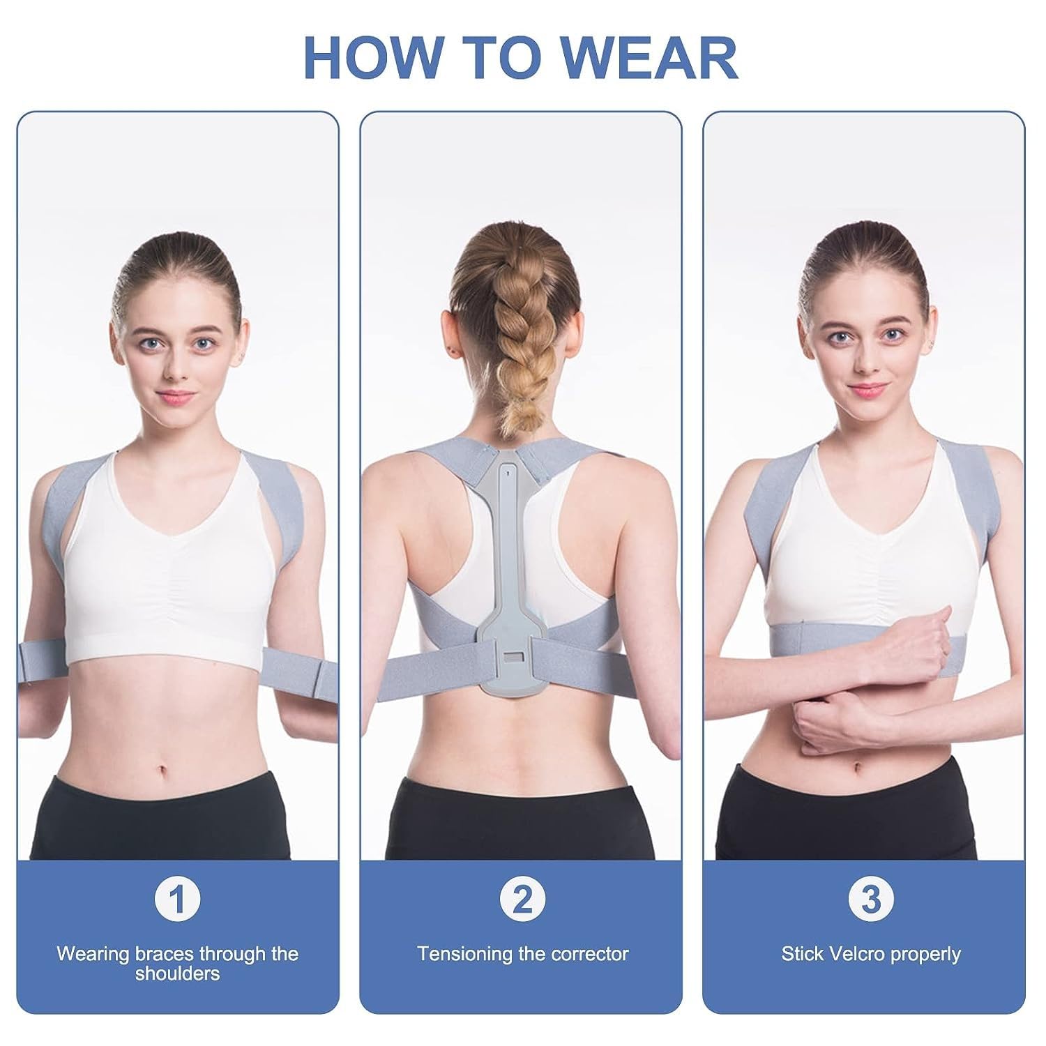 Correas de Hombro para Soporte de Espalda Recta para corrección de la Forma de la Espalda