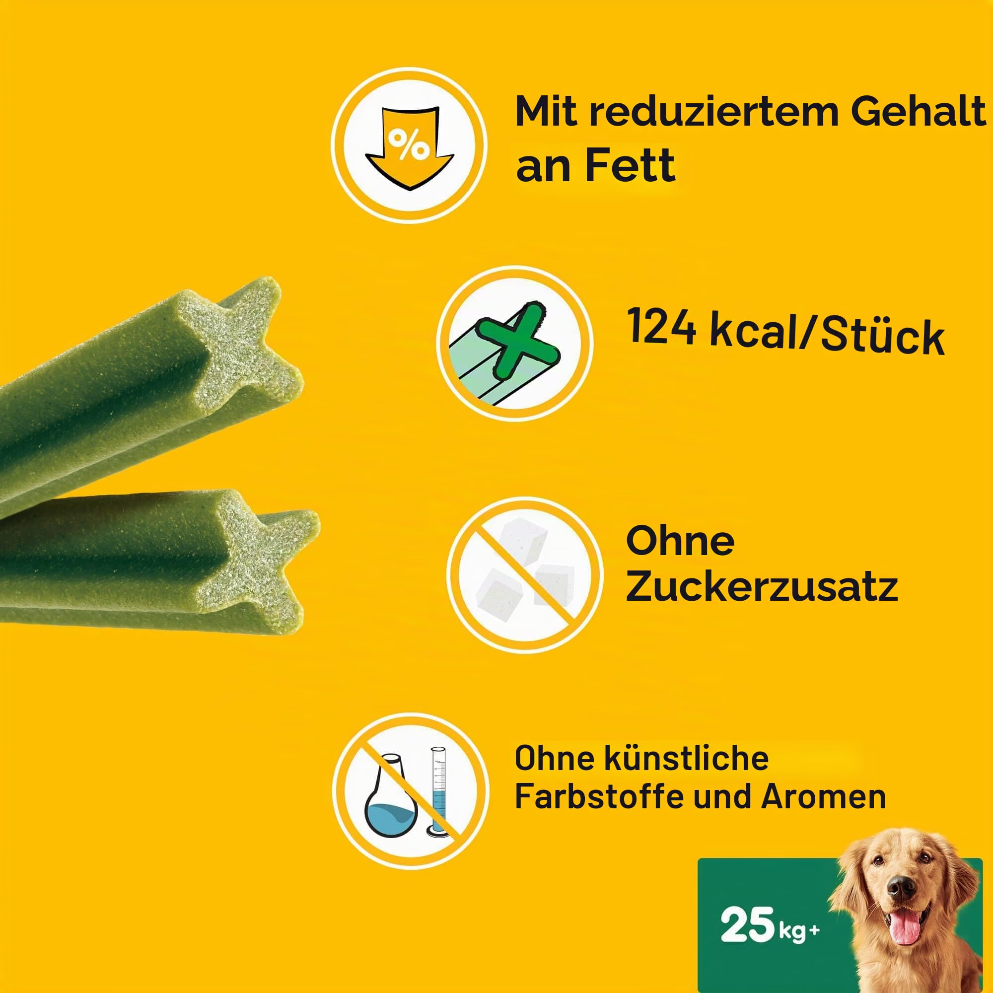 Pedigree Dentastix Fresh 84 Snack für die Mundhygiene (großer Hund > 25 kg) 810 g 21 Stück - 4 Packungen mit 21 Stück (insgesamt 84 Stück)