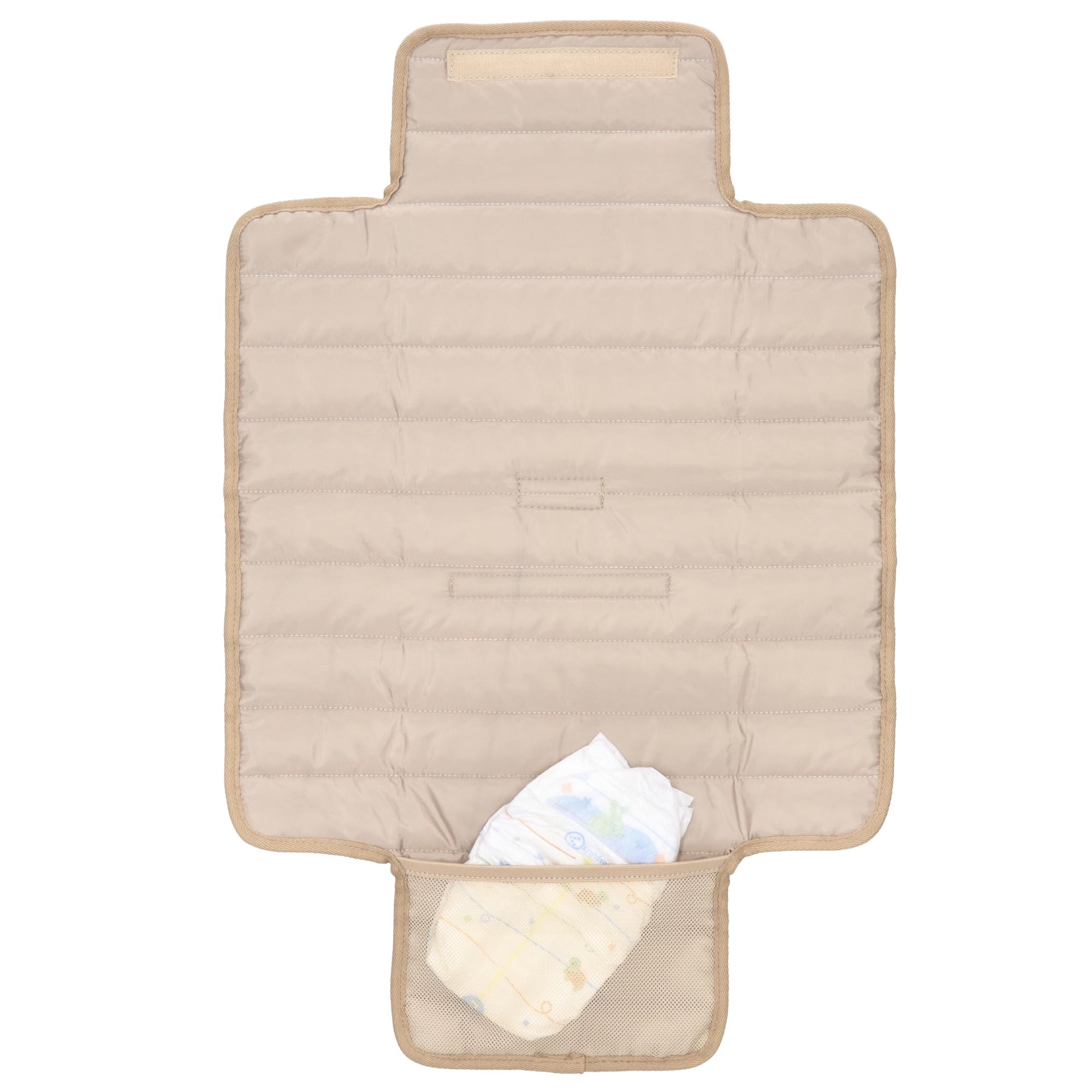 Zebra trends - Wickeltasche Organizer mit Wickelunterlage - Helles Taupe | Diaper Bag Mommy Bag, Leichtes Nylon, Zwei Flaschenhalter, Mehrere Innentaschen, Verstellbarer Schultergurt