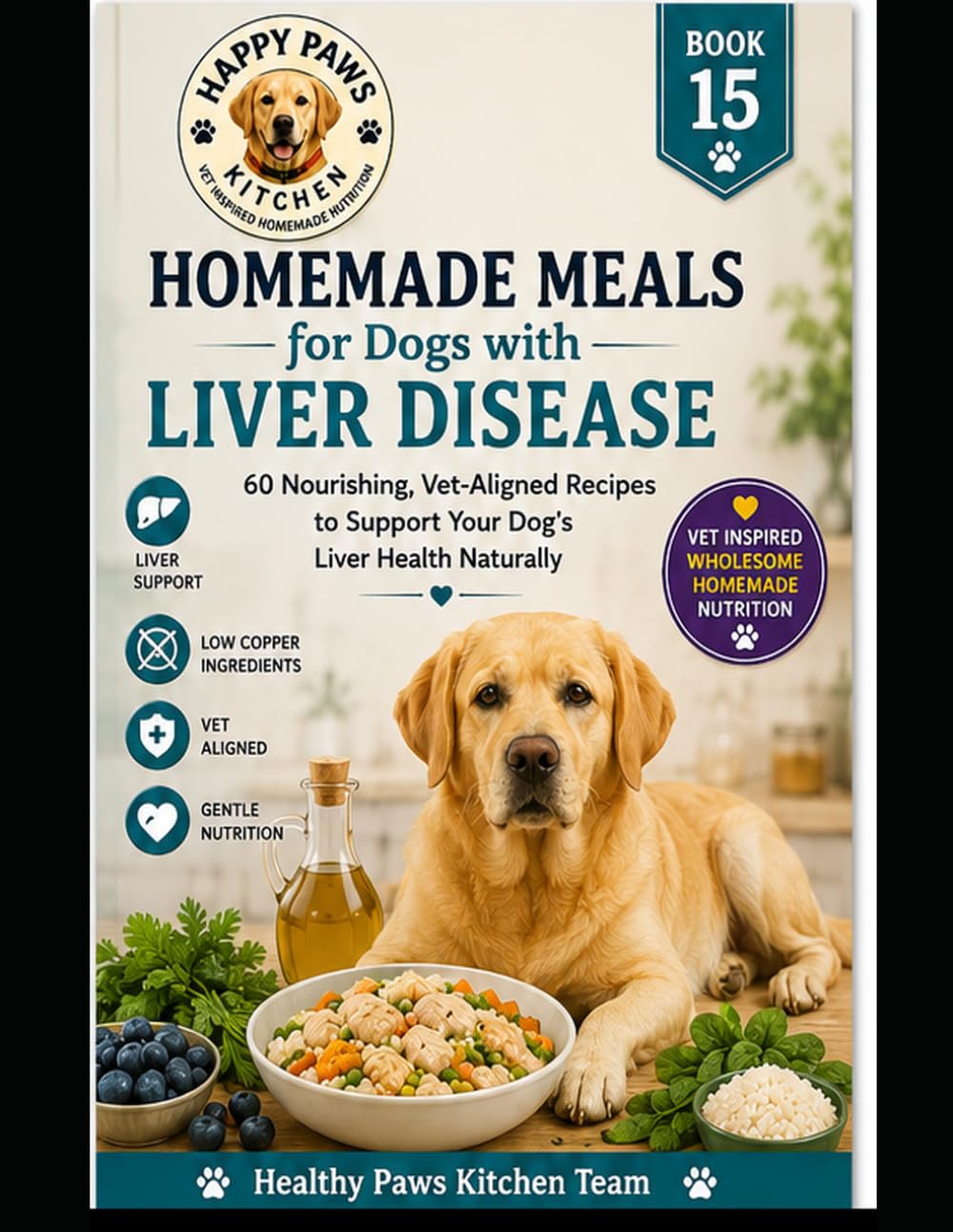 Homemade Meals for Dogs with Liver Disease: 60 Nourishing, Vet-Aligned Recipes to Support Your Dog's Liver Health Naturally (Healthy Paws Kitchen)