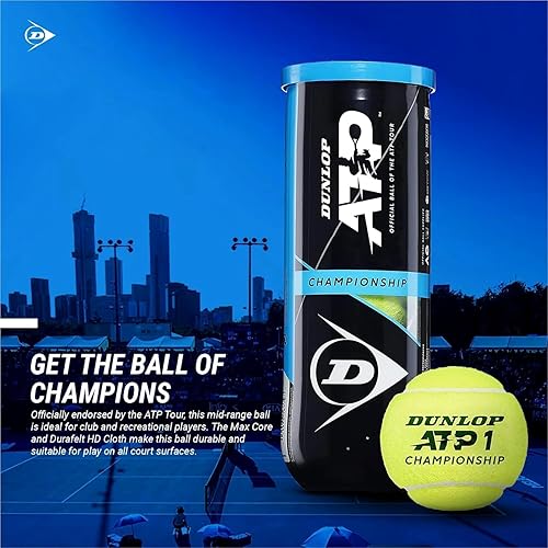 Miniatura 5 de DUNLOP Pelotas de tenis ATP Extra Duty (estuche)