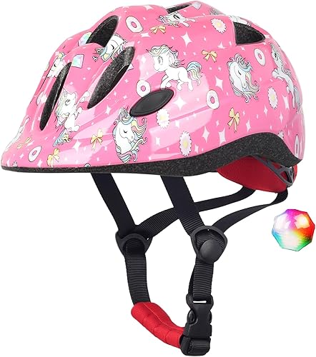 Casco de bicicleta para niños pequeños, cascos ajustables para niños y niñas de bebé a niños (edad 1-8), multideportes para patinaje de bicicleta