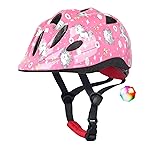 Atphfety Kids Toddler Bike Helmet, Adjustable Boys Girl Helmets from Baby to Children(Age 1-8), Multi Sports for Bicycle Skate Scooter with LED Light (Pink Unicorn, XS:47 cm - 52cm/18.5-20.5 inch)