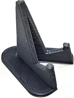 Custom 3D-Printed Megalodon Shark Tooth Display Stand - 1-1/2 Tall with a Base That is 1-3/8 Wide x 1-1/2 Deep (Silk Black)