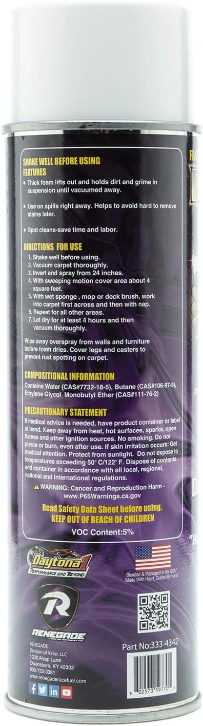RATMAN Speed Clean Dry Foam Carpet Cleaner, Fast and Easy to Use, 18 Oz Can, 2 Pack