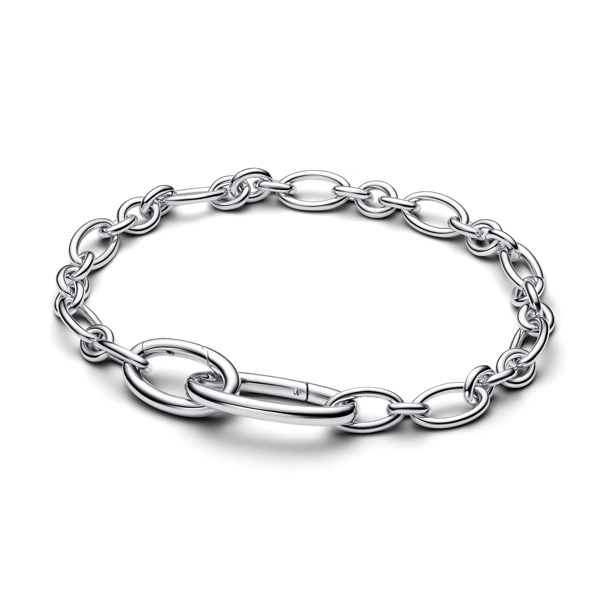 Sterling Silver Oval Link Bracciale