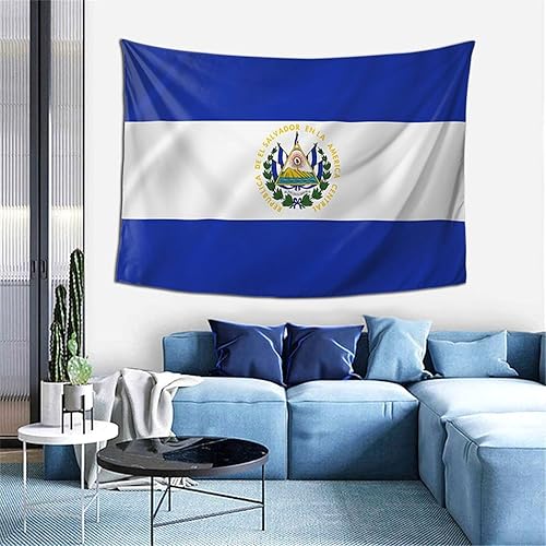 Miniatura 9 de Kkaingg Tapiz de bandera de El Salvador, tapiz colgante de pared para dormitorio, tapiz estético, tapiz hippie de 60 x 40 pulgadas