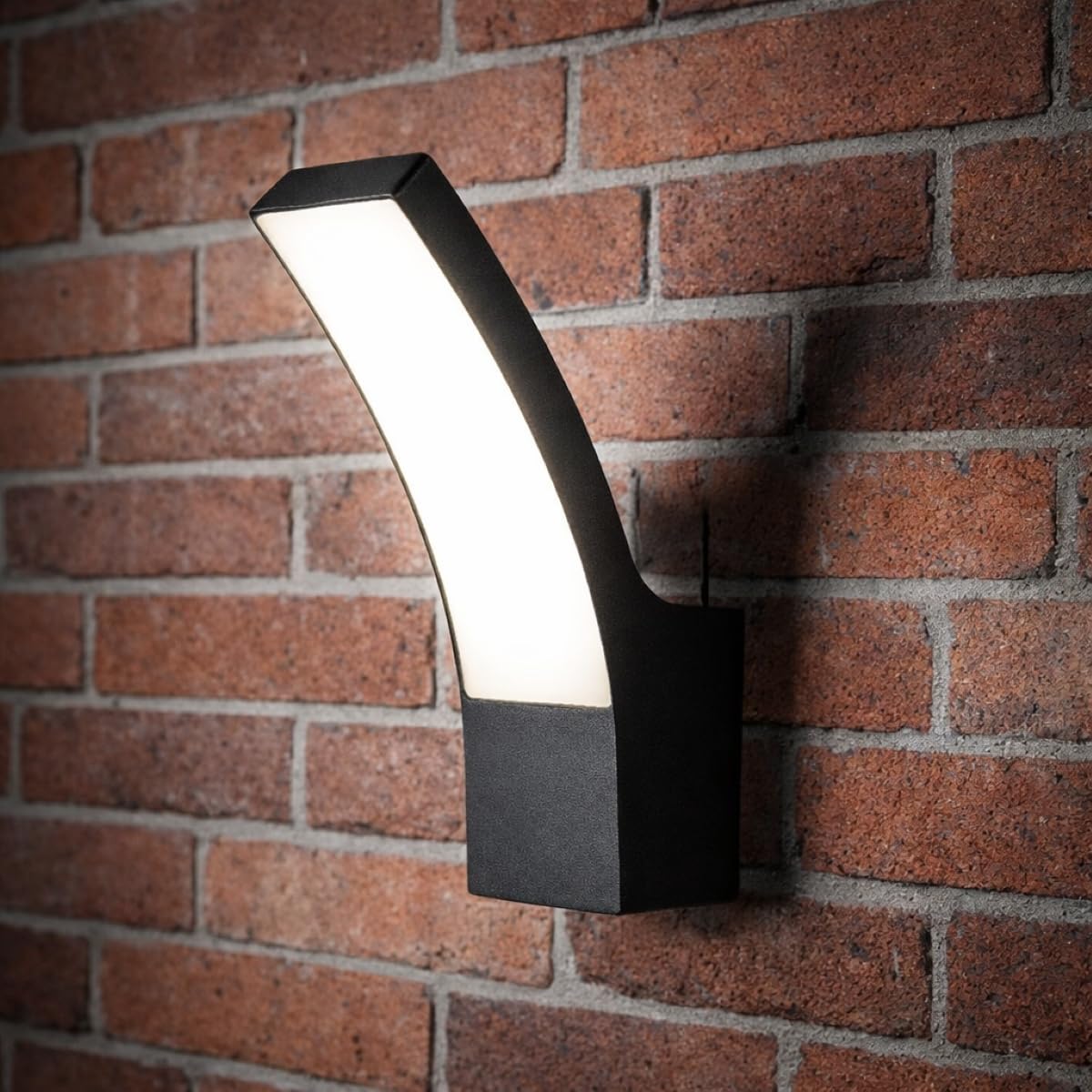 CGC Lighting Applique murale d'extérieur LED 4000k Blanc naturel Diffuseur LED opale intégré Éclairage étanche (Gris)