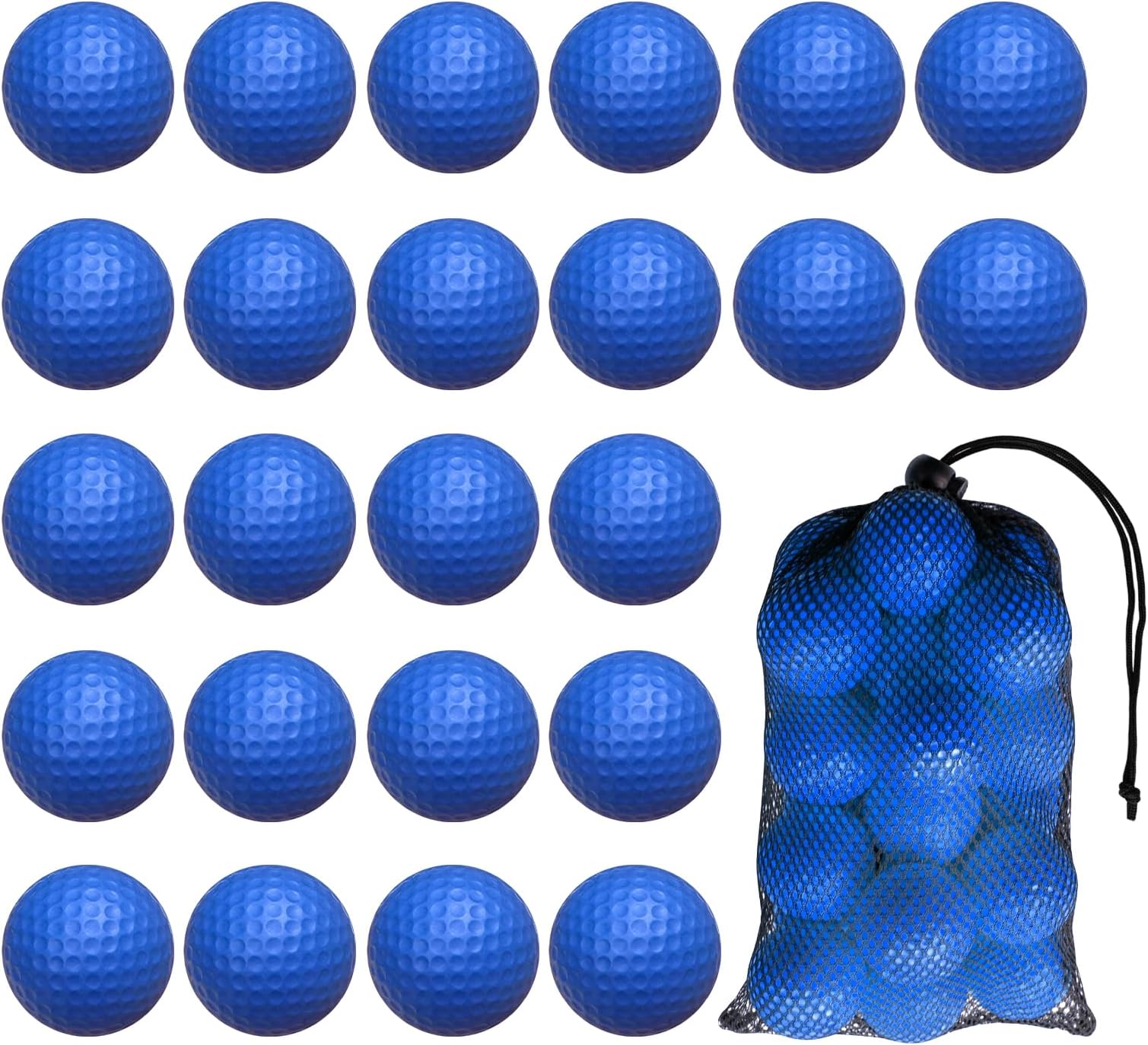 24 Pack Foam Golf Practice Balls,Practice Golf Balls for Backyard,Realistic Feel and Limited Flight Soft Golf Balls for Indoor or Outdoor Training