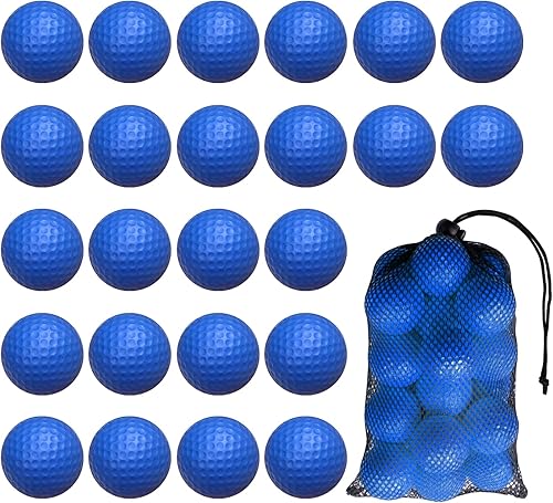 Paquete de 24 pelotas de práctica de golf de espuma, pelotas de golf de práctica para patio trasero, sensación realista y vuelo limitado, pelotas de