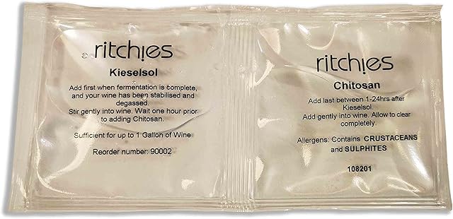 Ritchies 2 Part Wine & Beer Finings Treats 5 litres 1 Gallon Clearing Clear Homebrew Home Made