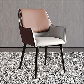 KITCISSL Armchair Accent Chairs Dining Chair Home Office Desk Chairs, Ergonomic Office Chair Backrest Circle Chair Retro Tea Chair Coffee Table Chairs for Living Room, Balcony Color Brown A
