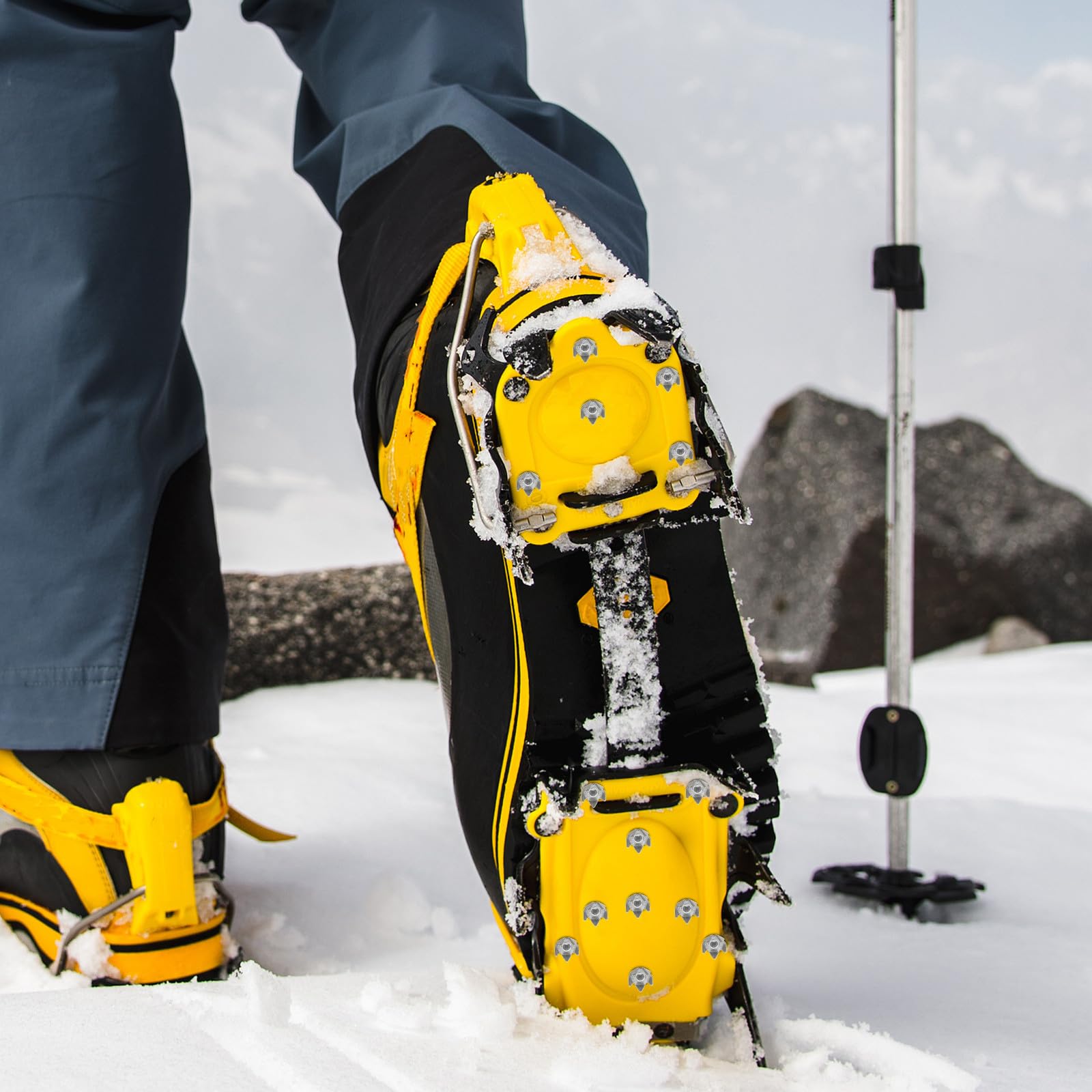 50 Pezzi Chiodi in Acciaio per Ramponi da Ghiaccio per Scarpe Tacchetti Antiscivolo Facili da Installare per Attività All'aperto in Inverno