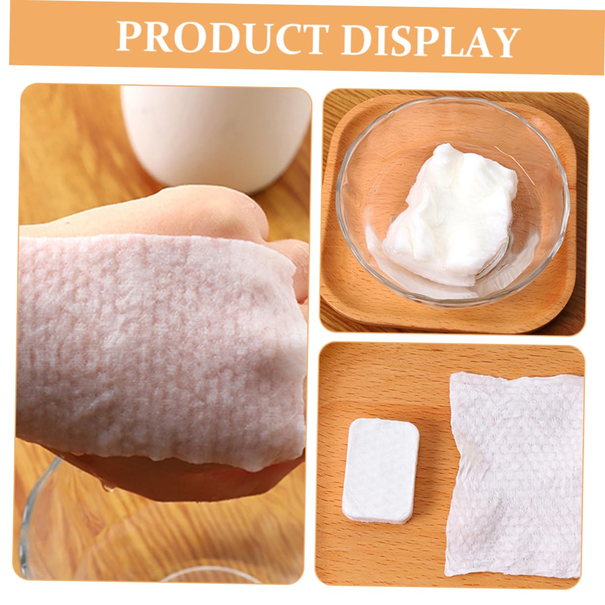 DOITOOL 1 Packung Wattepads reinigende Gesichtspeelingschwamm Vliesstoff Reinigungsschwämme Puderquaste Vlies-Pads Gesichtspads Gewebe Maske Münze reisen Reinigungswatte Weiß