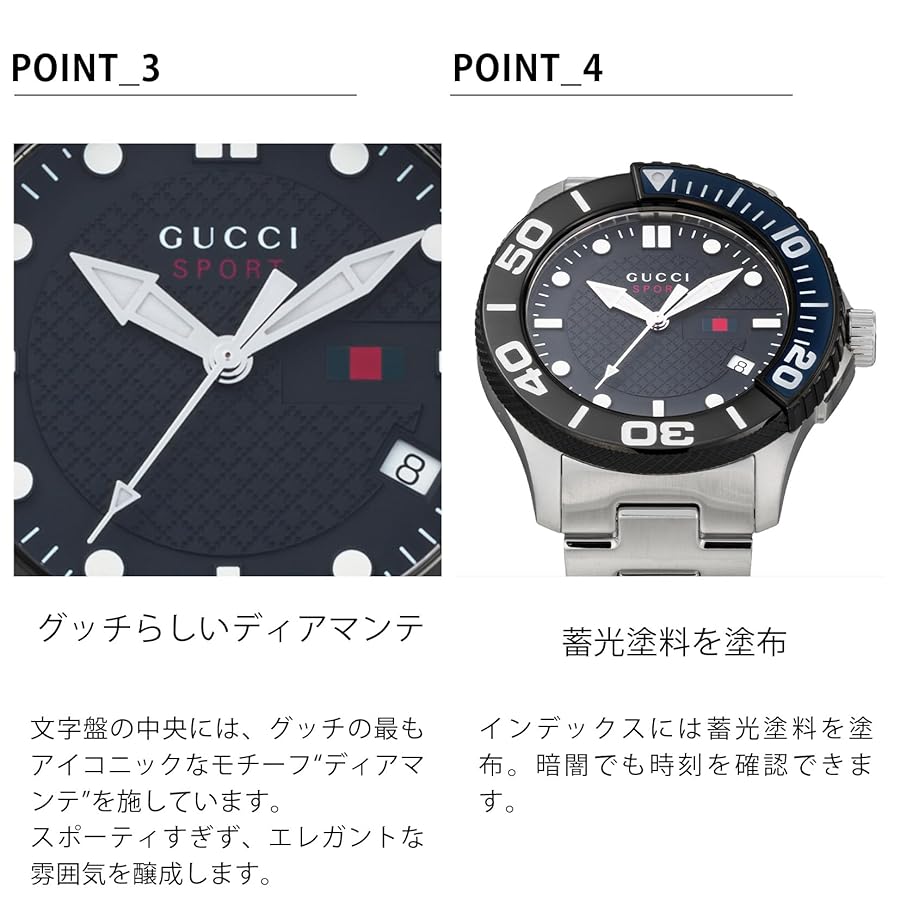 EGUMI 腕時計　ブラック Amazon.co.jp: [グッチ] 腕時計 Watch SYNC ブラック文字盤