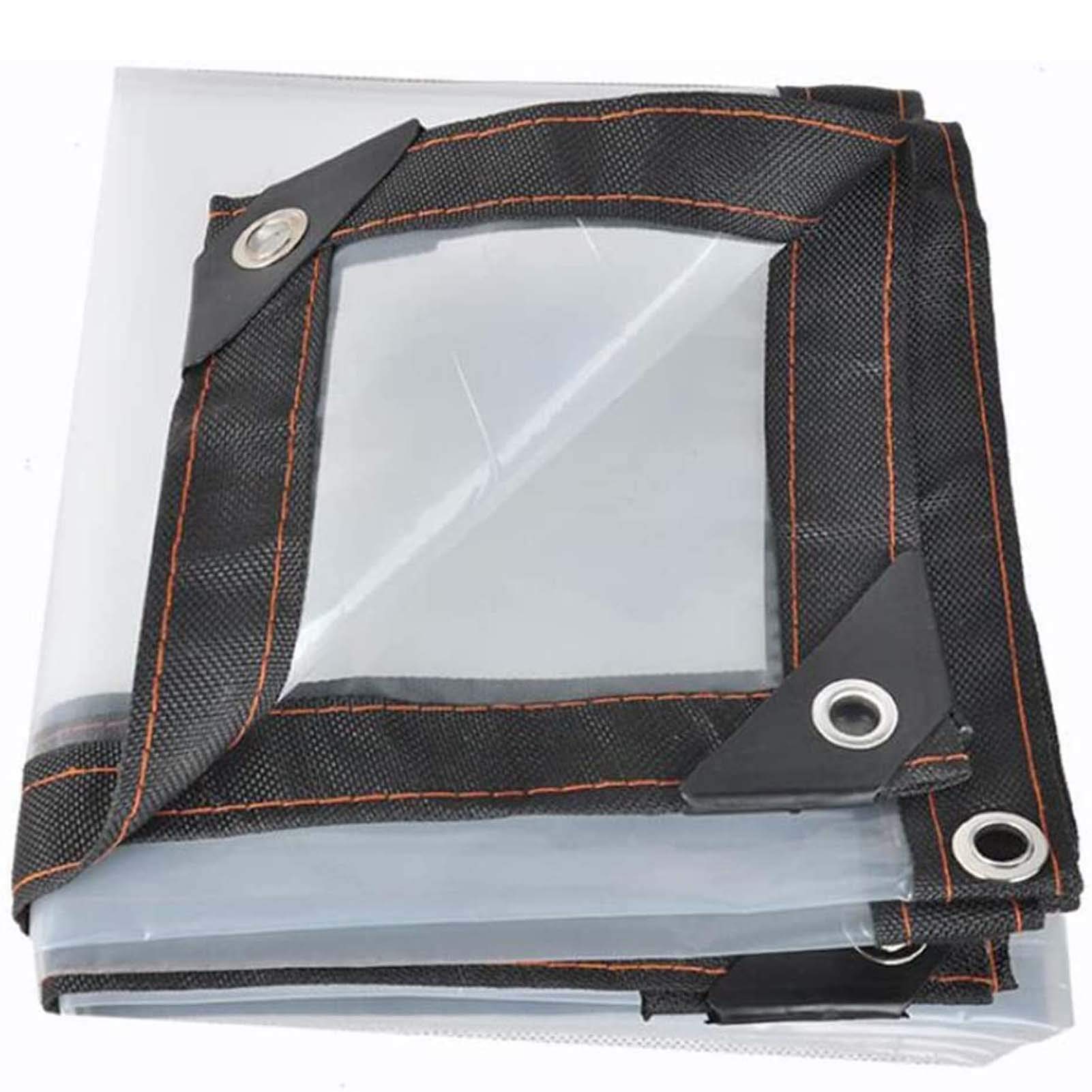 Lona impermeable de polietileno transparente de 3x7 pies con ojales metálicos para exterior