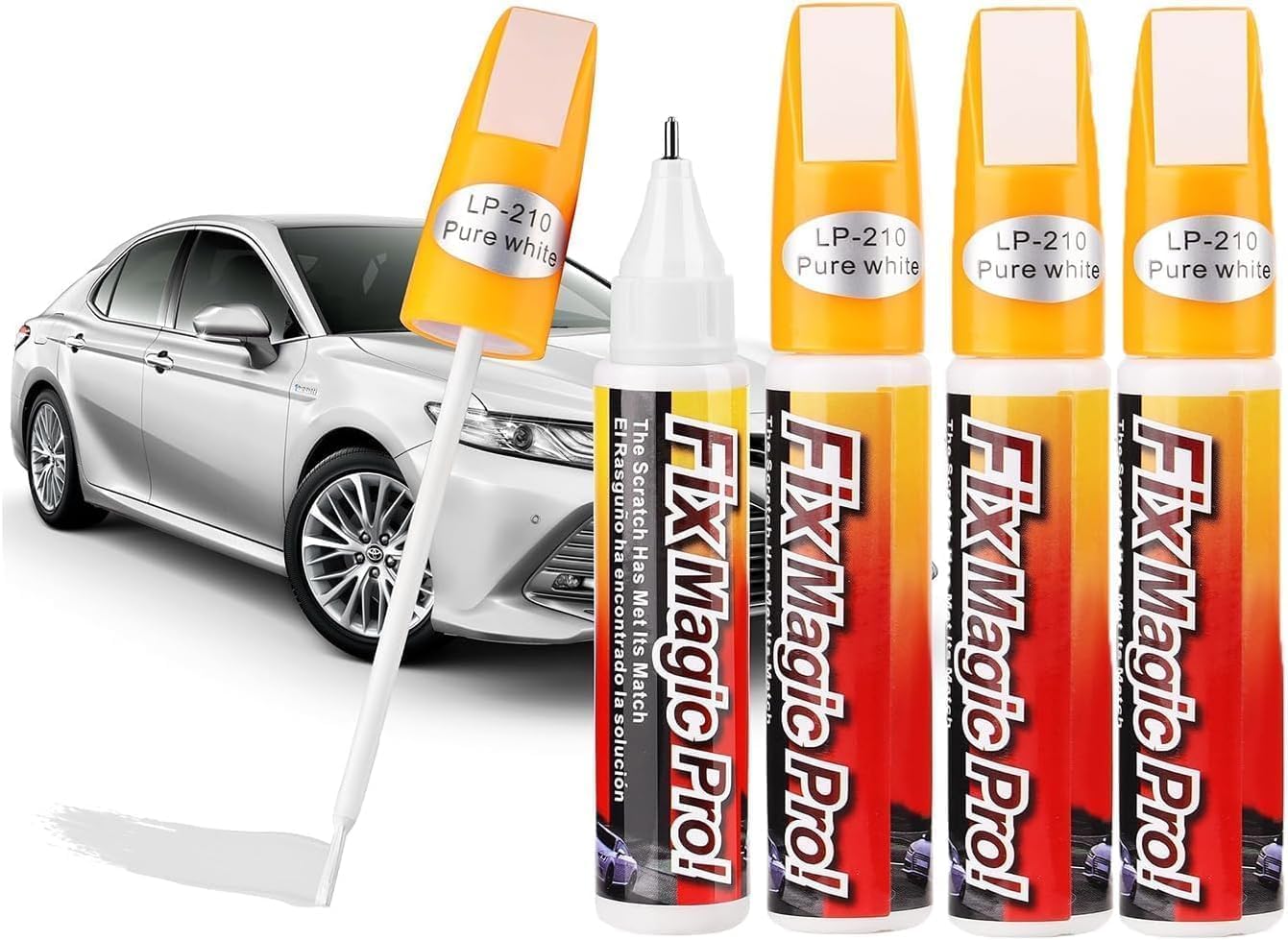 – Car Scratch Eraser Pen, 4 Pcs Automotive Touch Up Pen, Two-in-One Automotive Scratch Remover and Paint Pen, Ideal for Auto Body Minor Damage Fix on Sedans, Vans