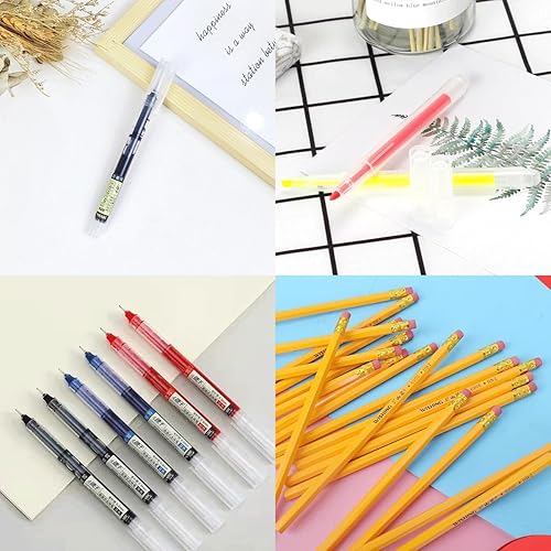 Miniatura 3 de SMAROICE Juego de suministros de oficina portátiles de 136 piezas con organizador de escritorio, kit de suministros de oficina, incluye bolígrafos,